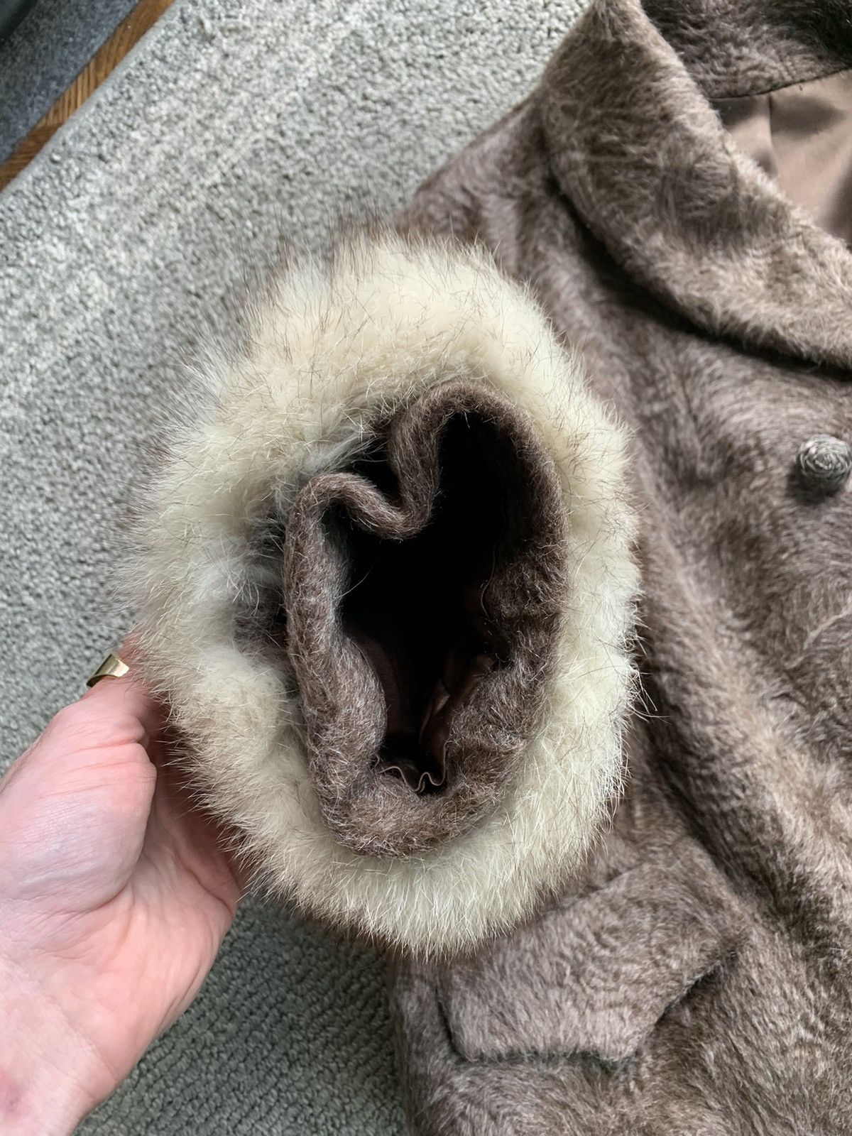 Vintage Vintage Fur Coat Skirt Set Chanel Blazer Fox Two Piece Wool Size XS / US 0-2 / IT 36-38 - 17 Thumbnail