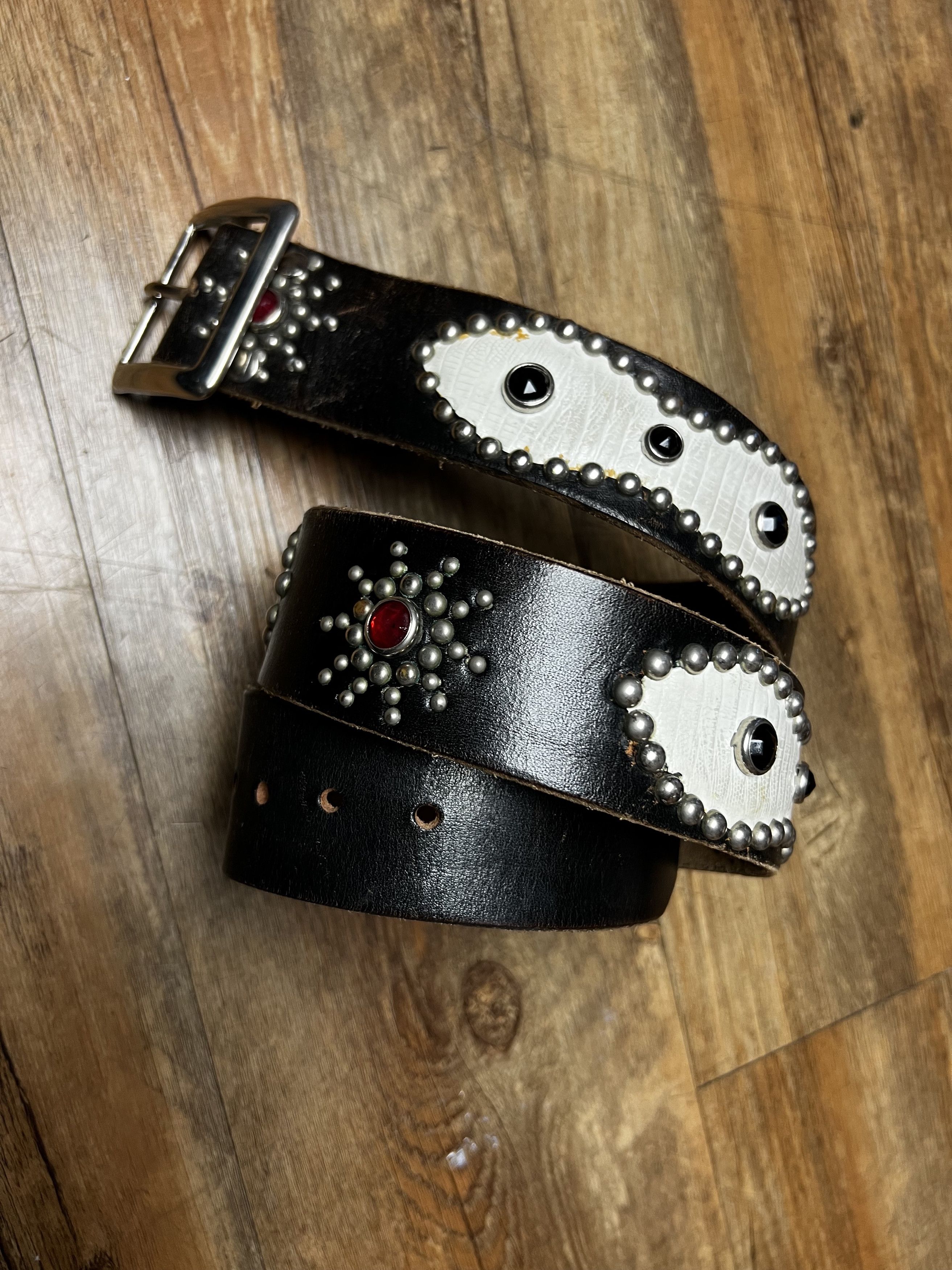 Hollywood Trading Company Vintage HTC Hollywood Trading Co. Style Hand Studded Belt Size 30 - 2 Thumbnail
