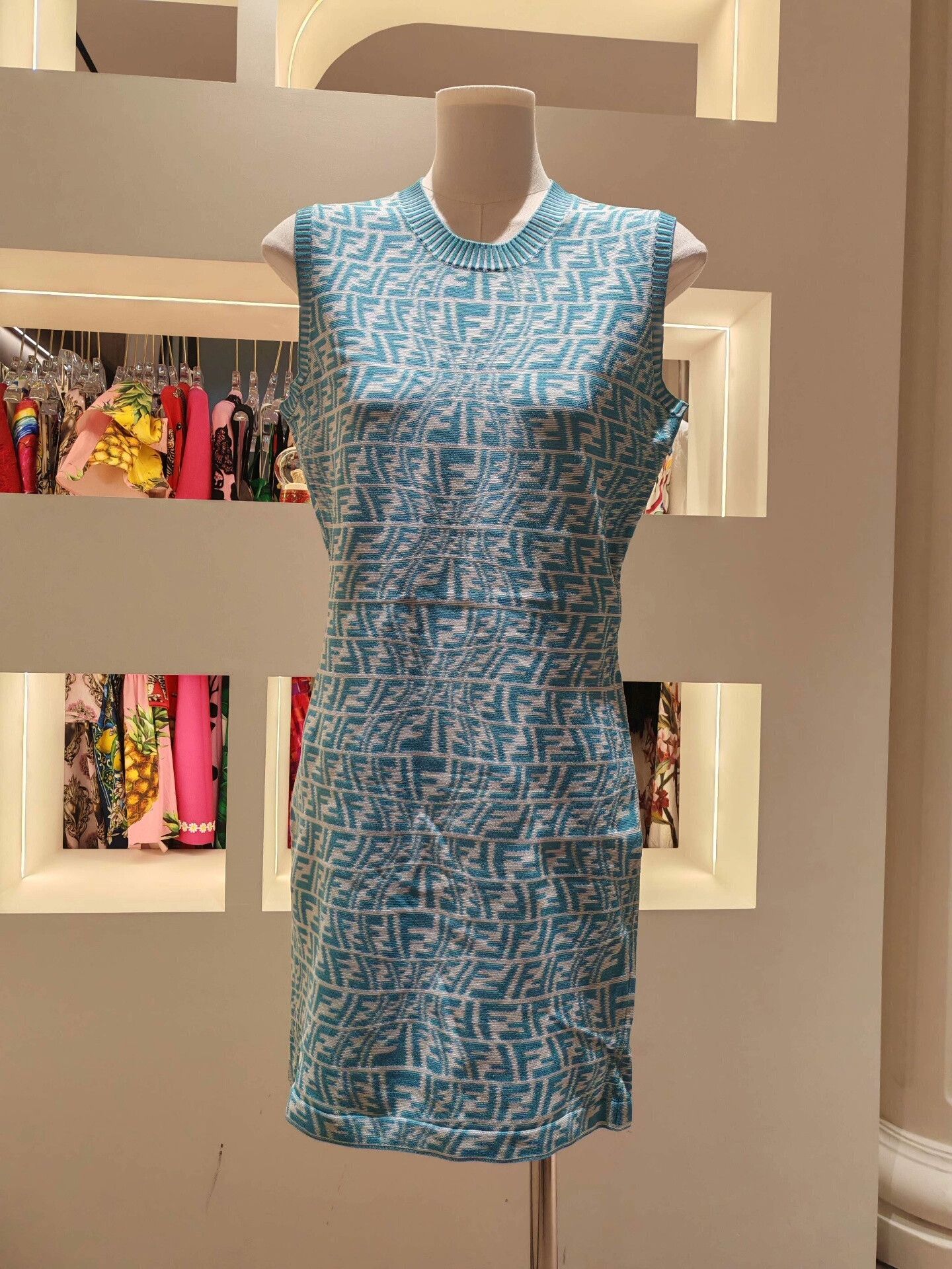 Fendi FENDI Full Logo Sleeveless Dress Size M / US 6-8 / IT 42-44 - 1 Thumbnail