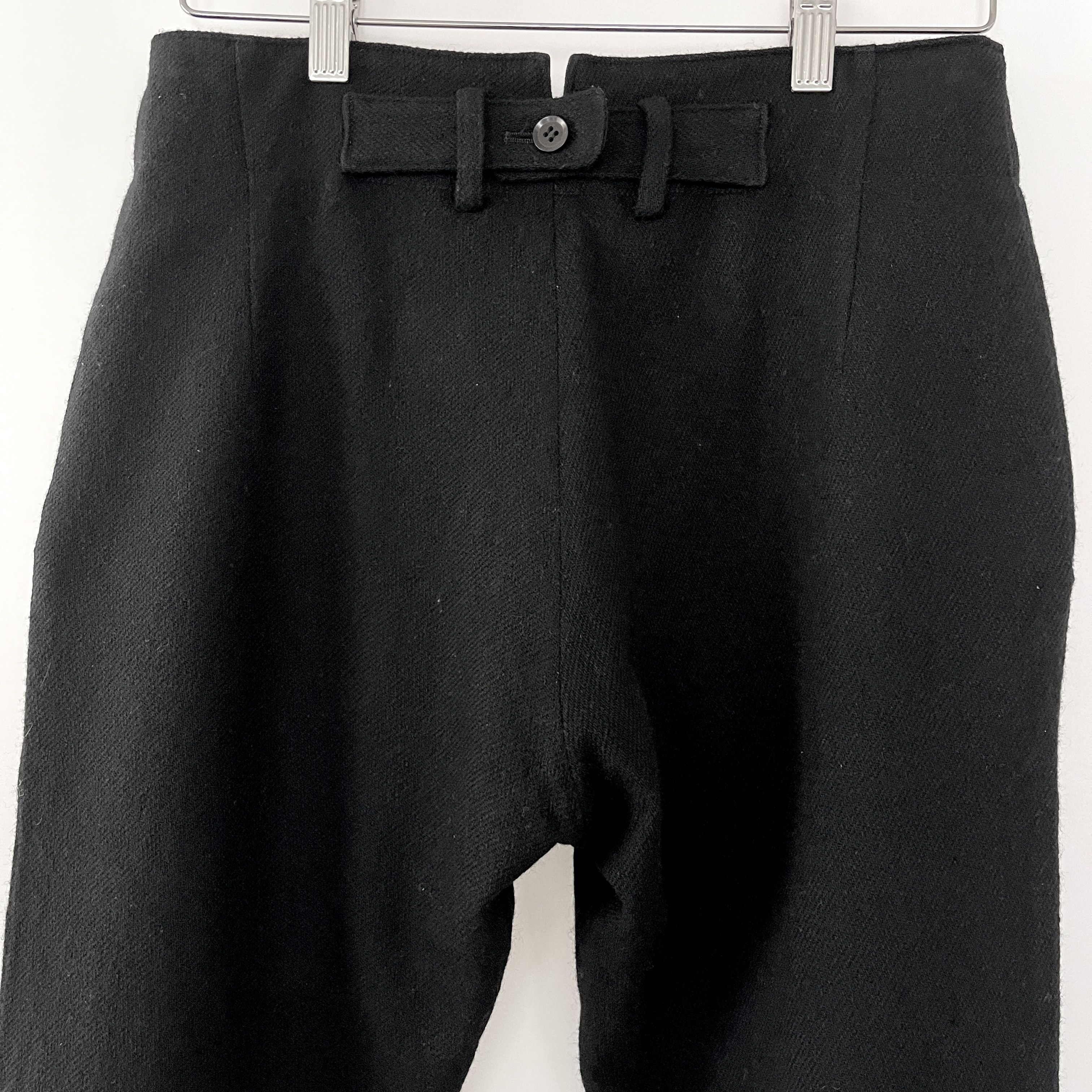Yohji Yamamoto YOHJI YAMAMOTO Black Long Wool Shorts size 1 (XS-S) Size 26" / US 2 / IT 38 - 4 Thumbnail