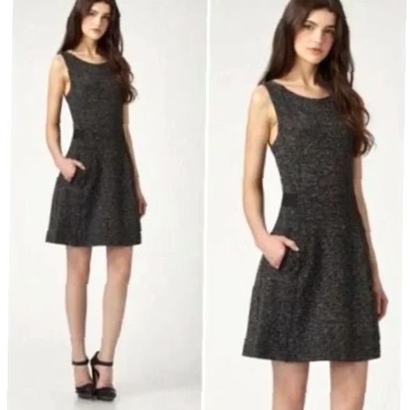 Theory Theory Shift Dress Small Gray Tweed Women’s Cotton Blend Knee Length Mens? No, Women Size S / US 4 / IT 40 - 8 Thumbnail