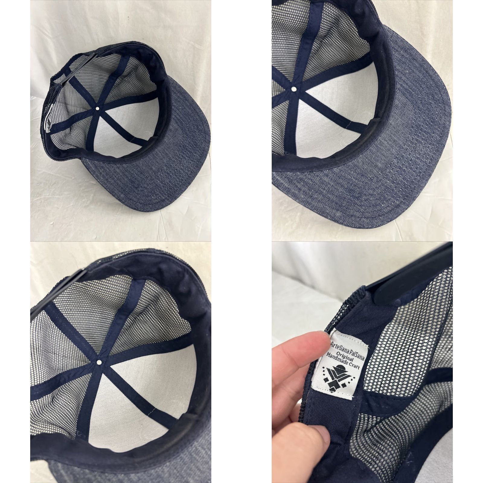 Denime VINTAGE Denim Trucker Hat Beaded South West Adjustable Womens Blue Size ONE SIZE - 9 Thumbnail