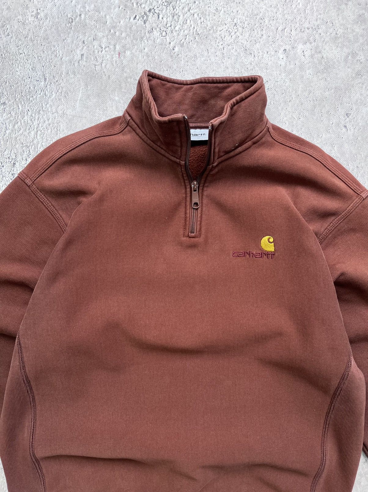 Carhartt × Vintage Y2K BOXY CARHARTT 1/3 zip sweatshirt HOODIE BIG LOGO Size US M / EU 48-50 / 2 - 4 Thumbnail