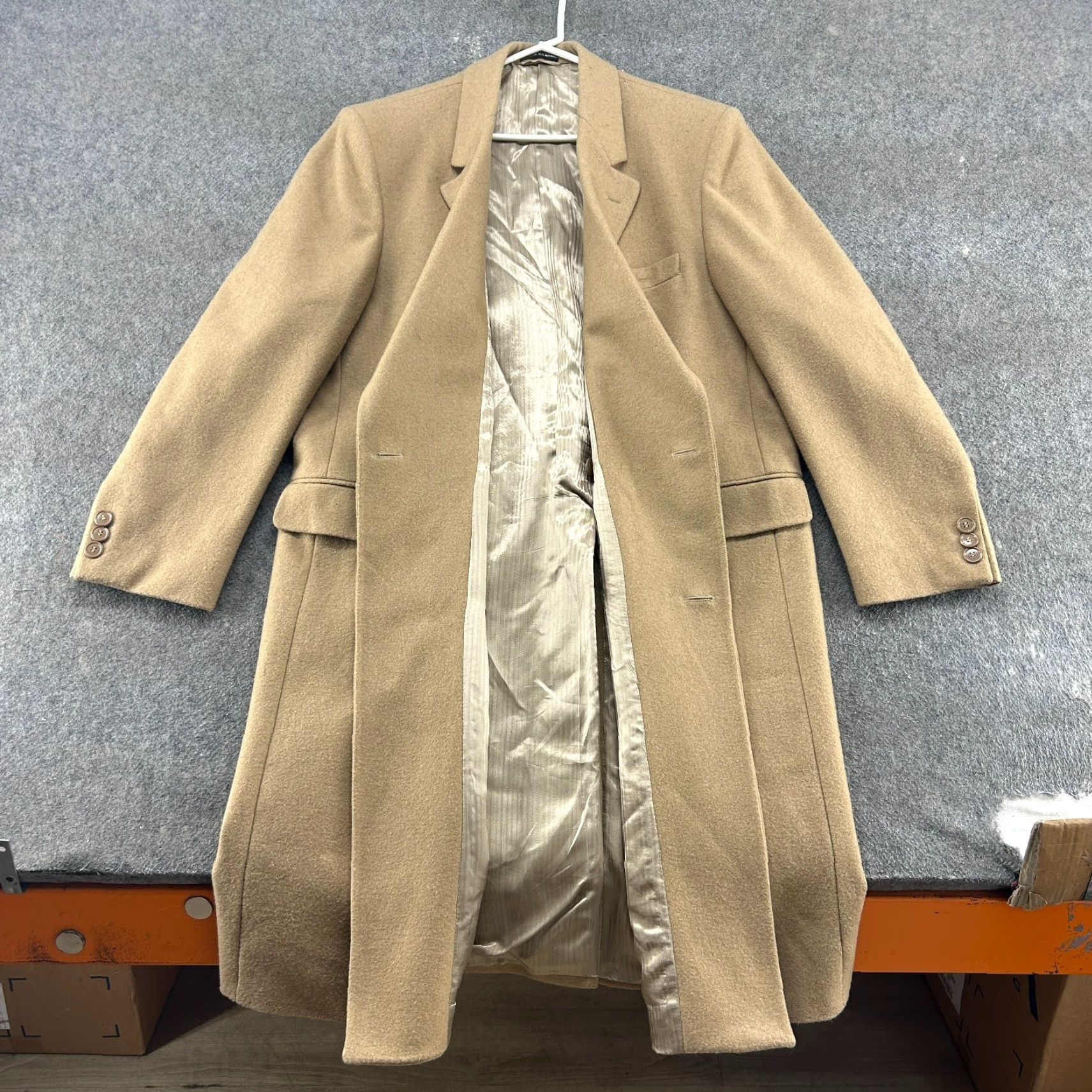 Vintage VINTAGE Sergio Valente Coat Men 44 Brown Tan Long Wool Overcoat solid 80s Size US S / EU 44-46 / 1 - 3 Thumbnail