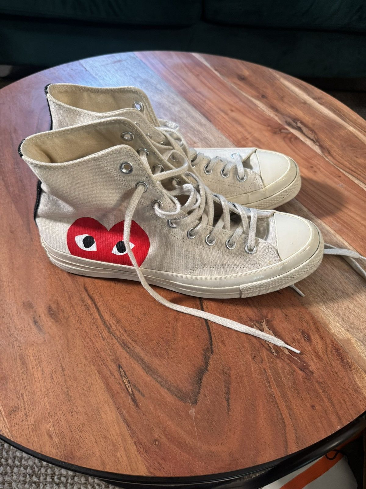 Comme des Garcons PLAY × Converse Converse Chuck 70 x Comme Des Garçons PLAY in Off White Size US 9 / EU 42 - 2 Thumbnail