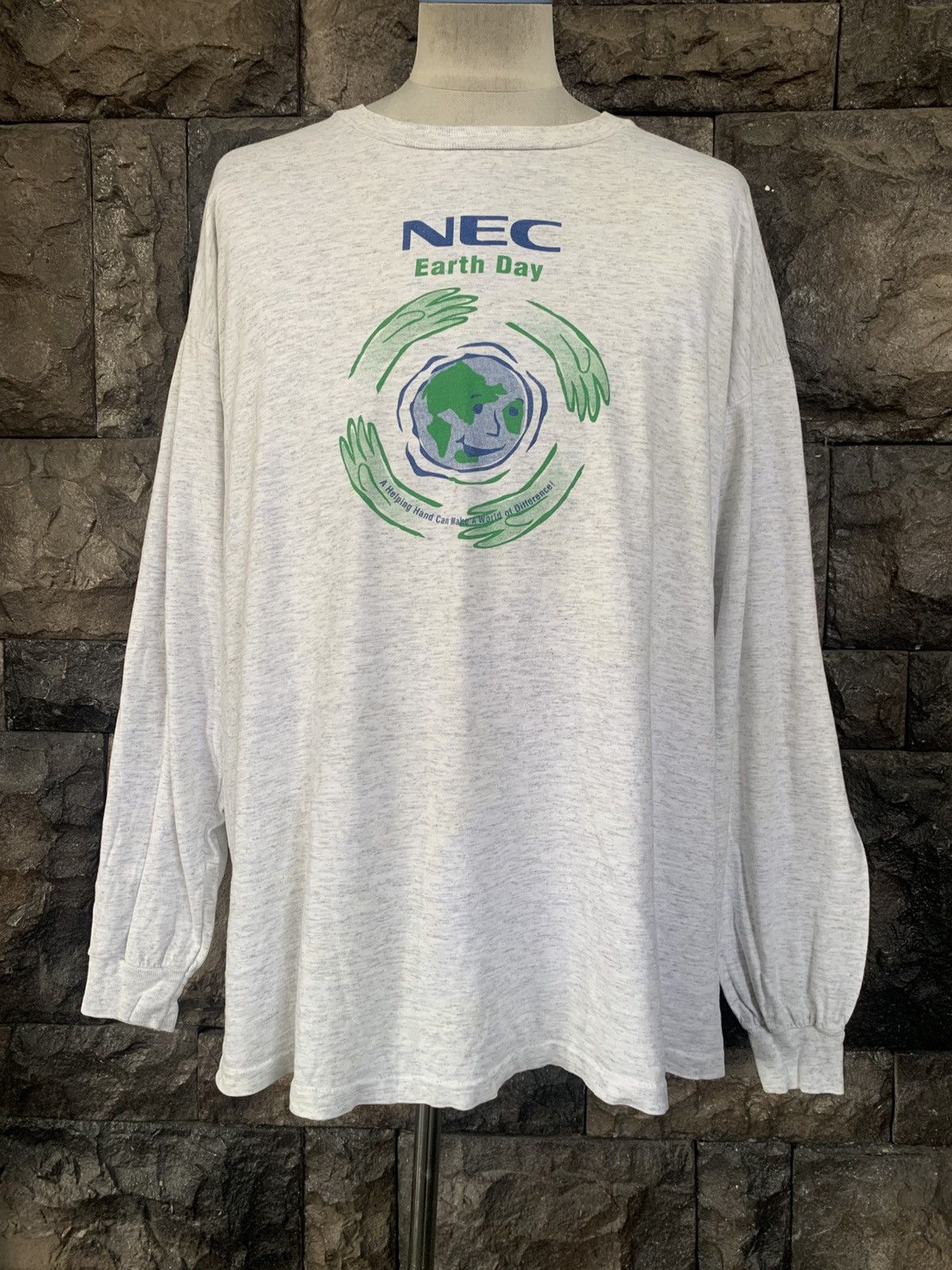 Vintage Vintage 90s Earth Day NEC Promo T shirt Size US XL / EU 56 / 4 - 1 Thumbnail