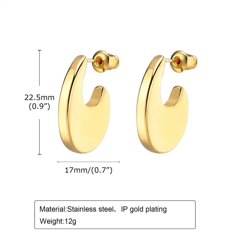 Other Simple U Shaped Earrings Size ONE SIZE - 2 Thumbnail