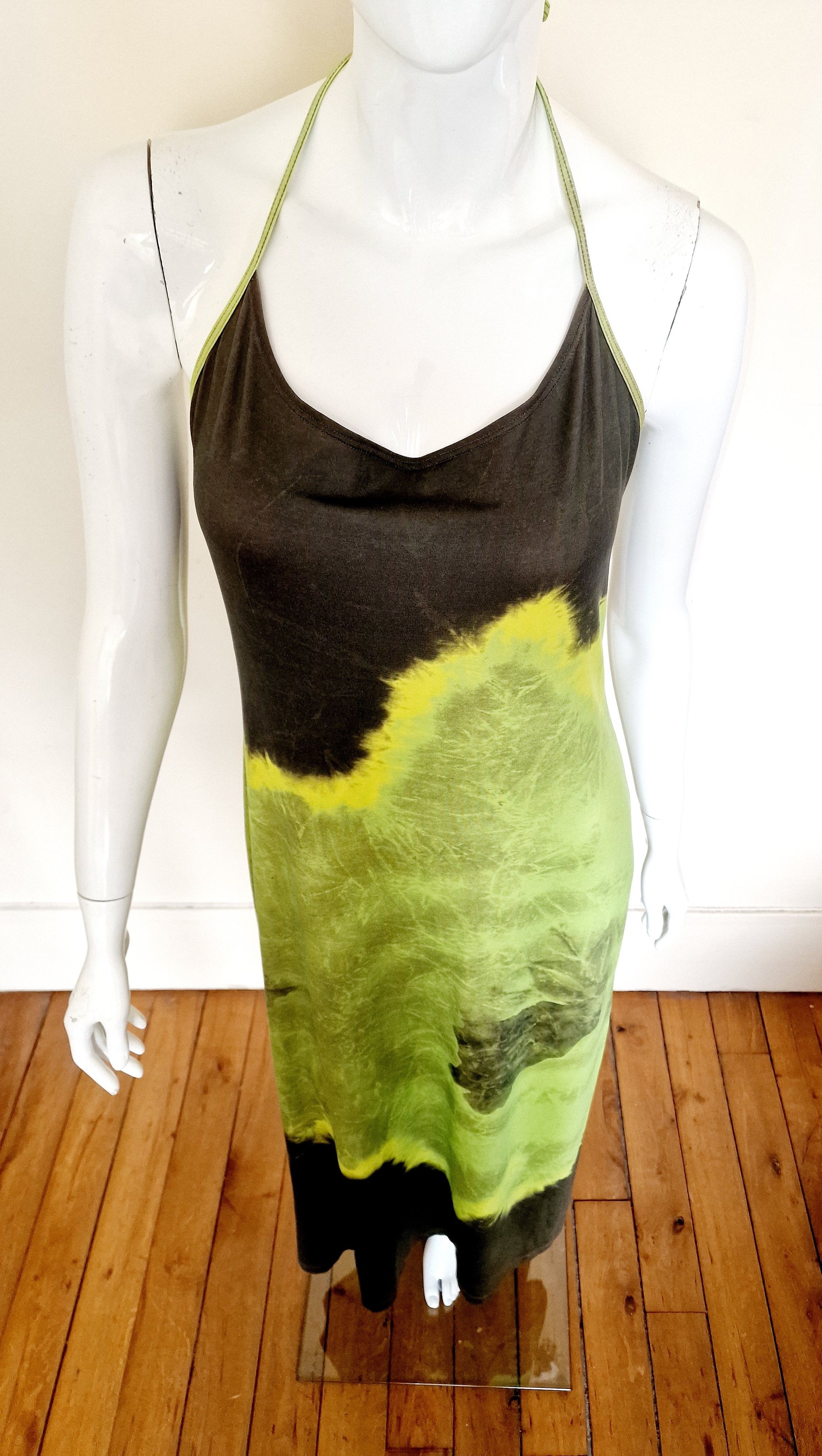 plein sud Plein Sud Maxi Designer Tie Dye Halter Large Slip Dress Size L / US 10 / IT 46 - 2 Thumbnail