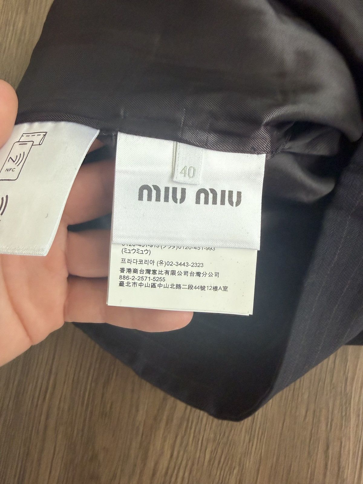 Miu Miu Miu Miu Pinstripe zip up Size US M / EU 48-50 / 2 - 3 Thumbnail