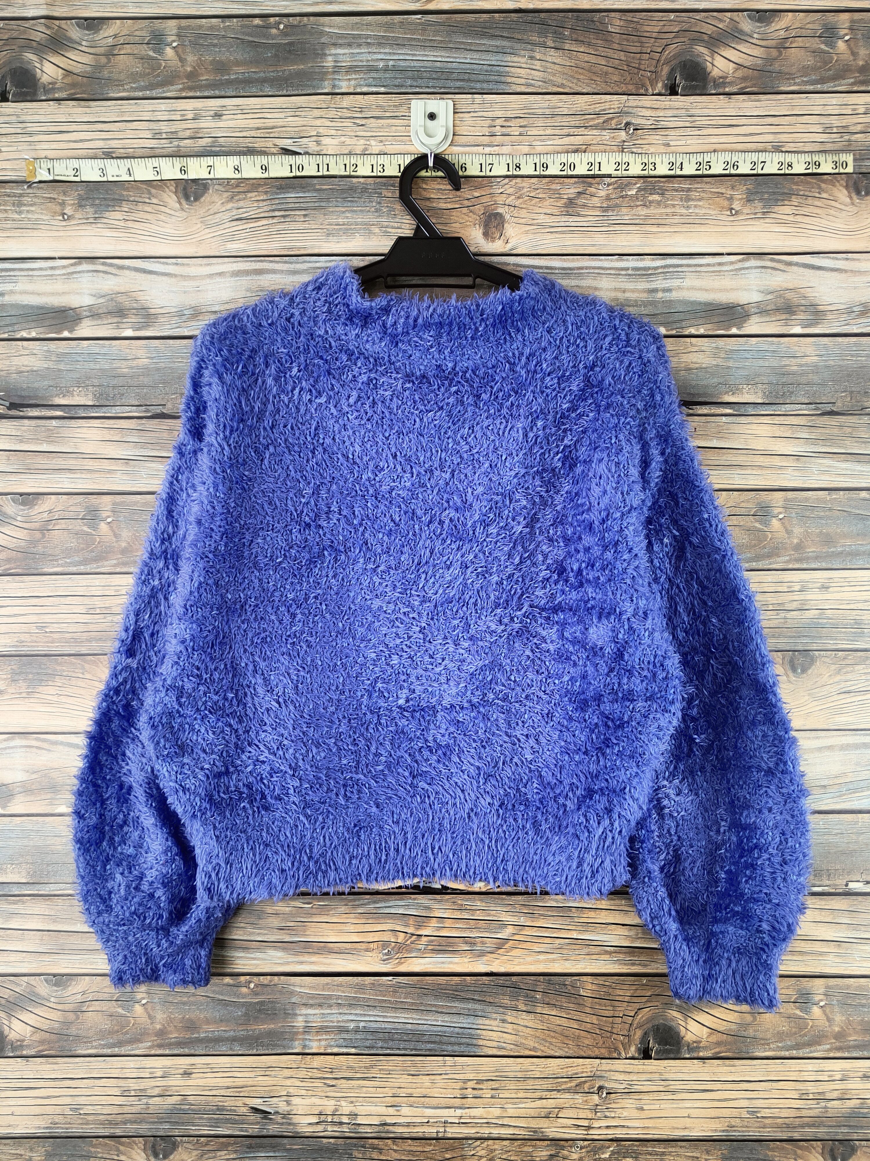 Japanese Brand DL Earth Music&Ecology Purple Fur Mohair Knitwear #46-999 Size L / US 10 / IT 46 - 7 Thumbnail