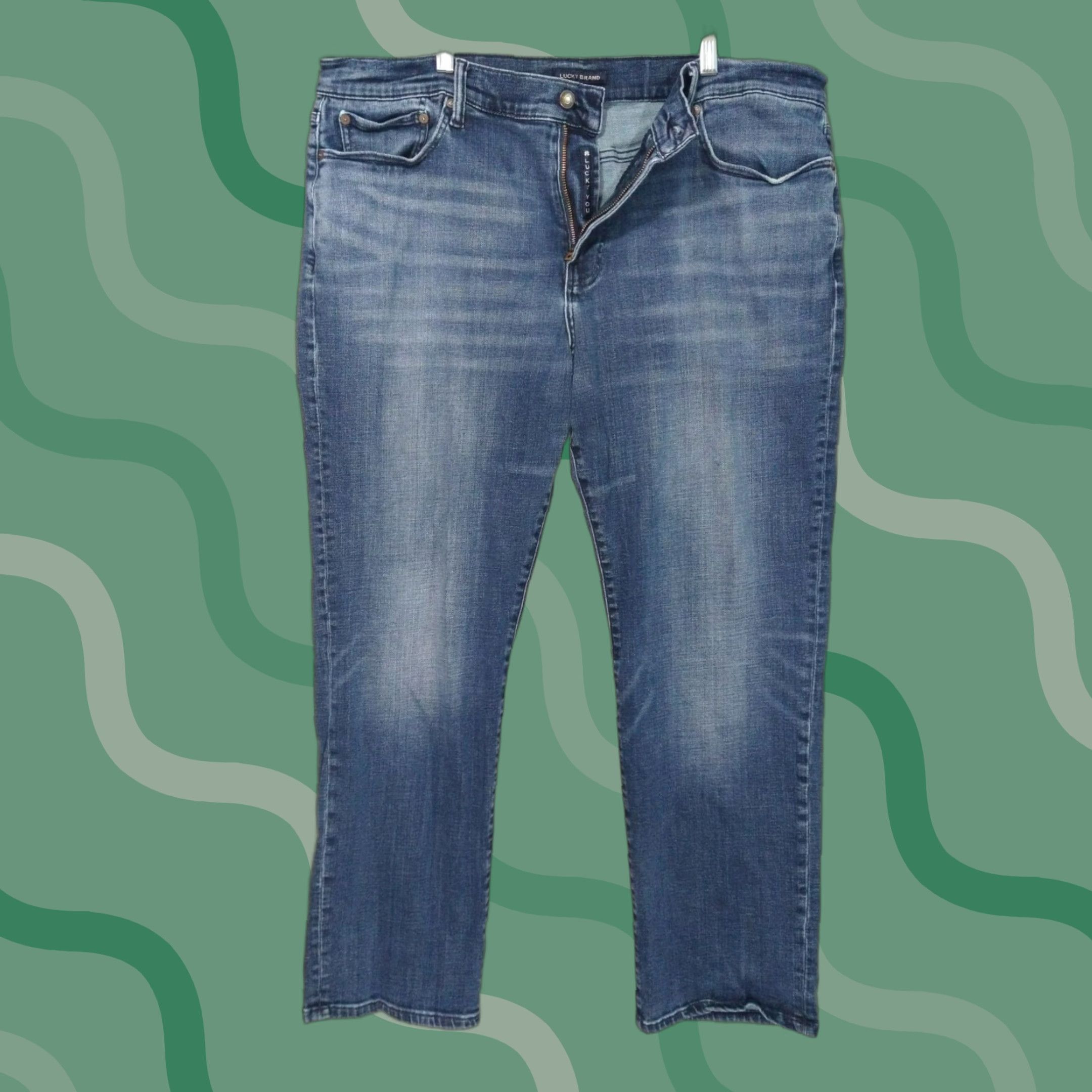 Lucky Brand Lucky Brand Jeans Mens 40x30 Blue Denim 363 Vintage Straight High Rise Dark Wash Jeans Size US 40 / EU 56 - 1 Thumbnail