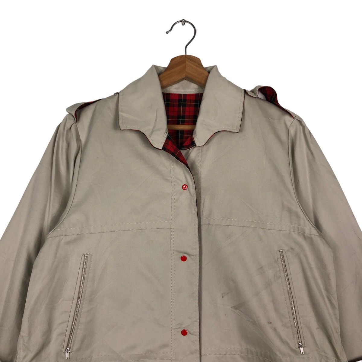 Japanese Brand 🔥Vintage Long Jacket Punk Design Check Tartan Blanket Size US M / EU 48-50 / 2 - 3 Thumbnail