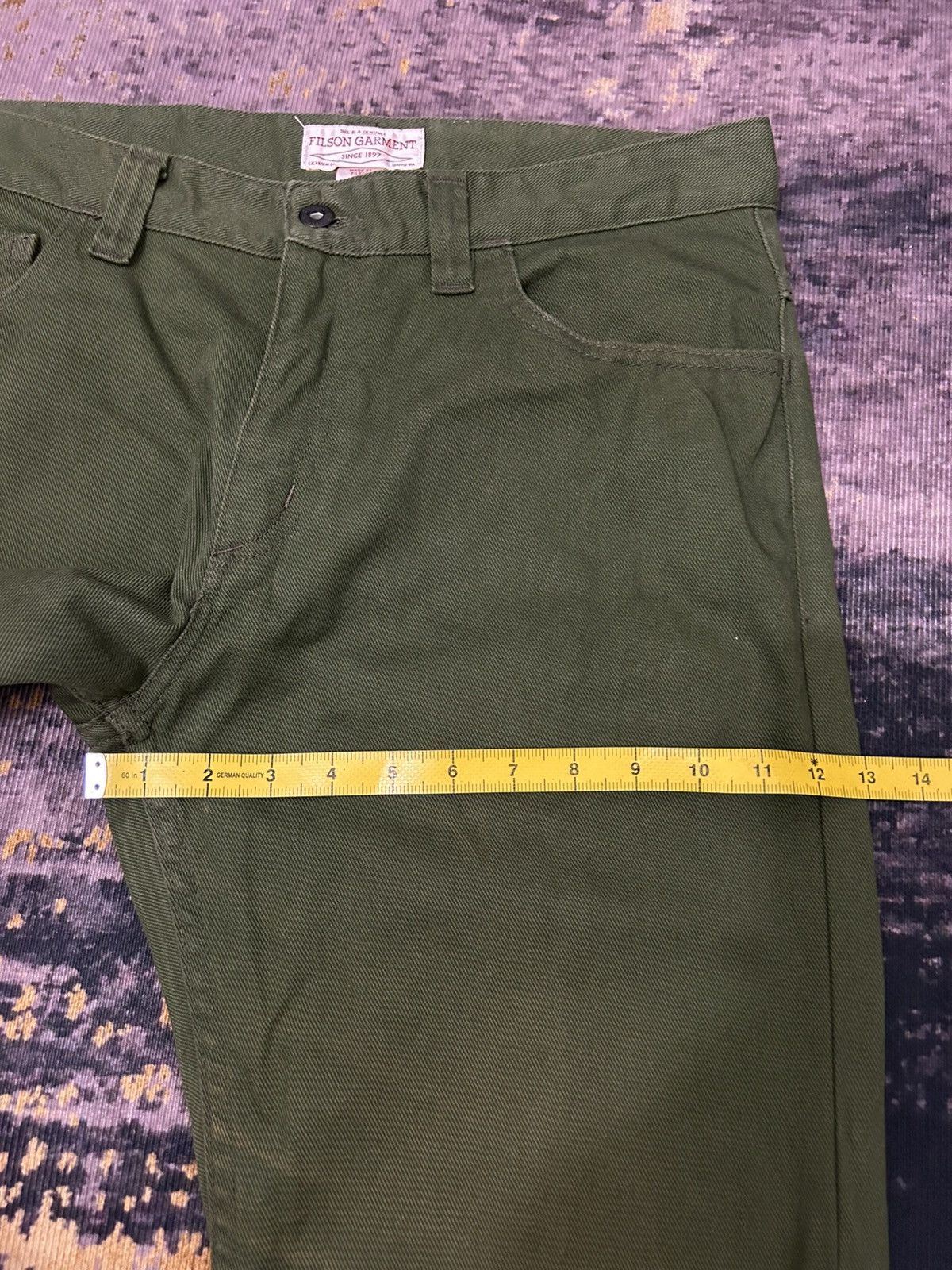 Filson Filson Army Green Sun Faded Pants Size US 33 - 17 Thumbnail