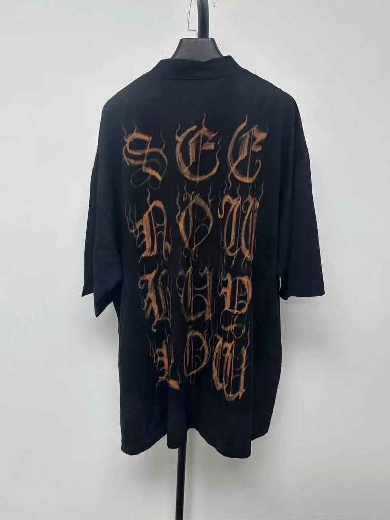 Balenciaga Balenciaga Devanagari logo clay dyed short sleeve T-shirt Size US S / EU 44-46 / 1 - 2 Thumbnail