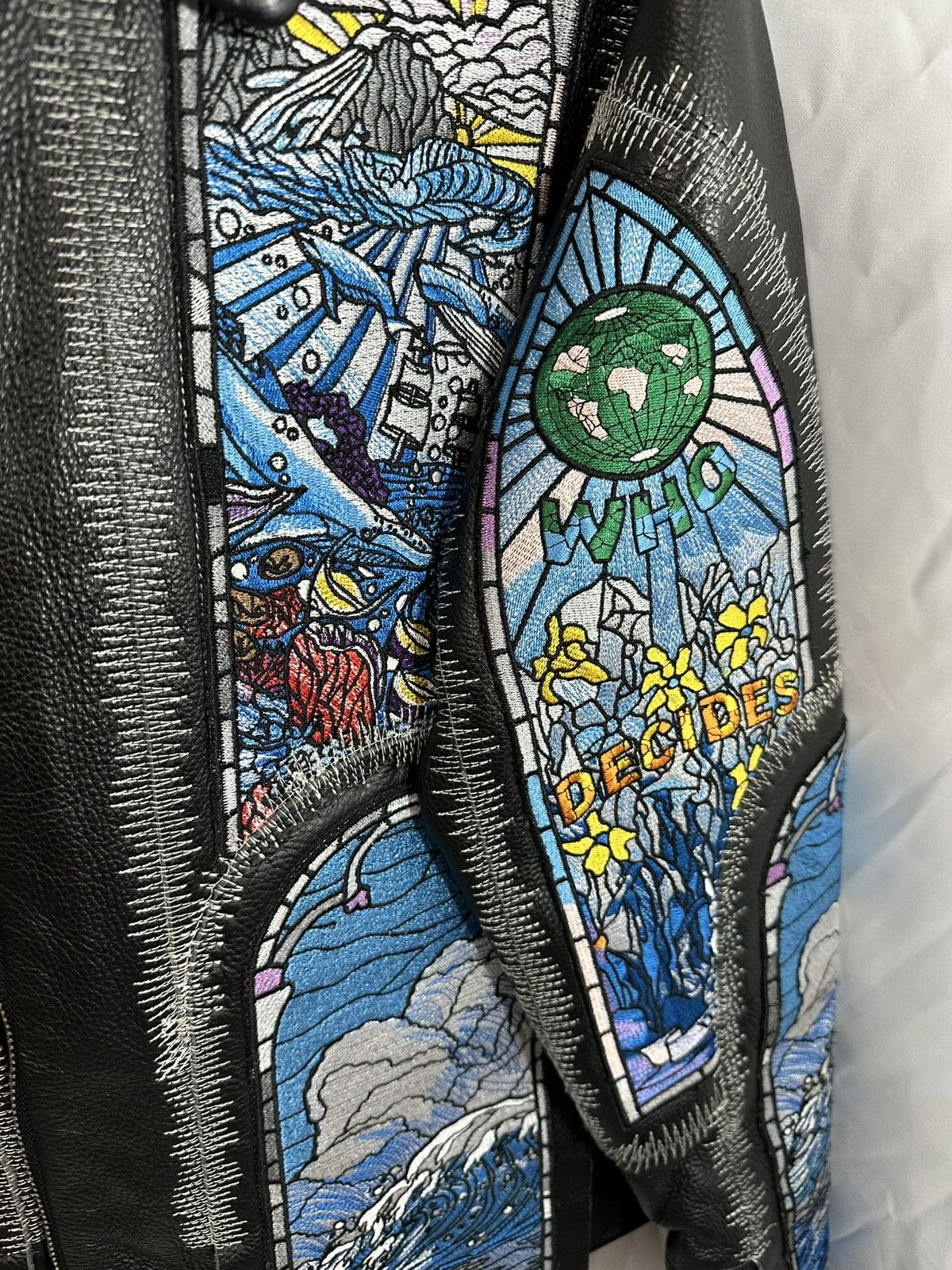 Who Decides War WHO DECIDES WAR OCEAN TRUCKER HEAVY LEATHER JACKET size XL Size US XL / EU 56 / 4 - 10 Thumbnail