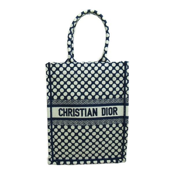 image of Dior Small Dioramour Canvas Book Tote in Blue, Women's