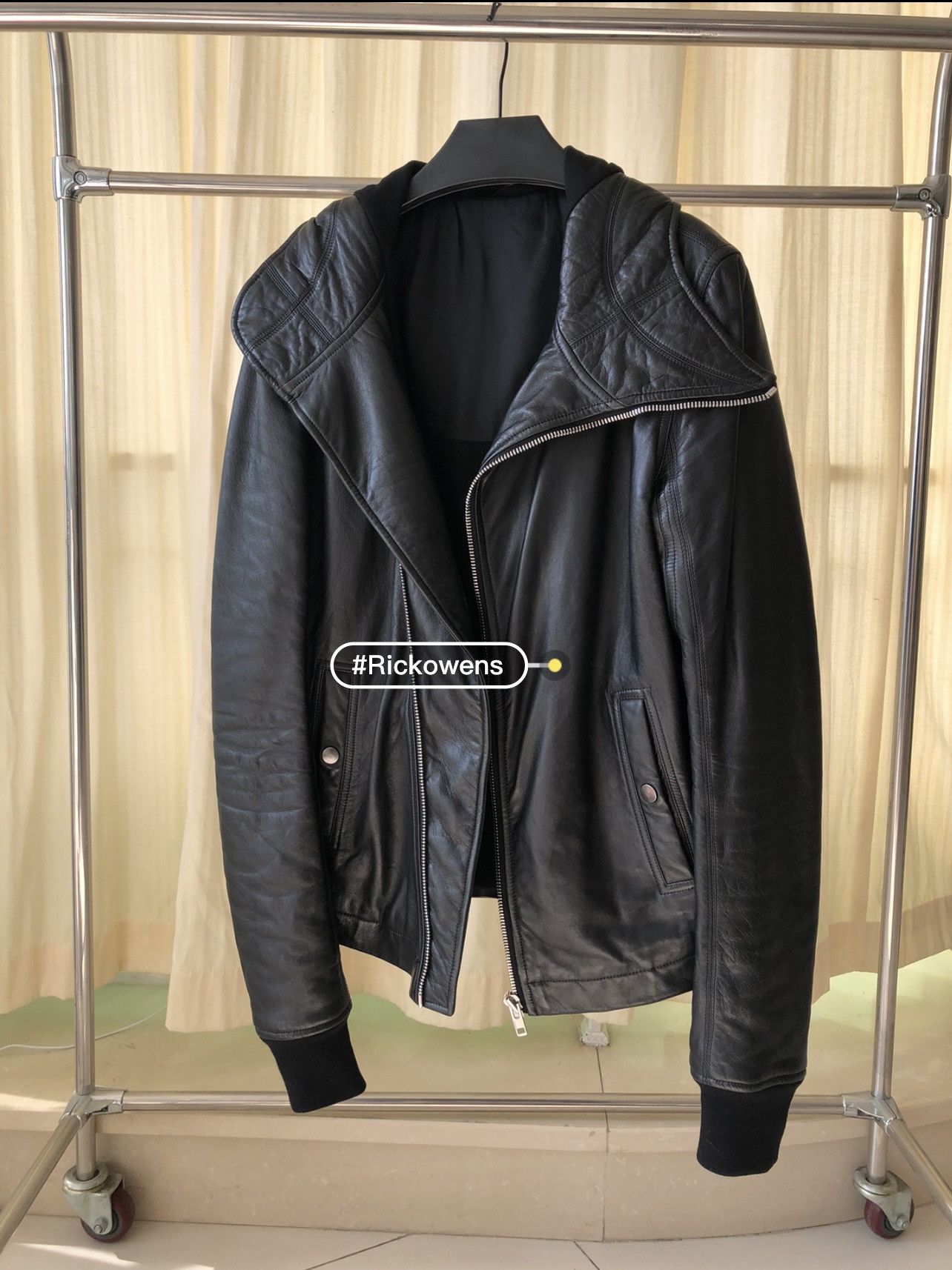 Rick Owens Bullet Leather Jacket SIZE:48 - シングルライダース