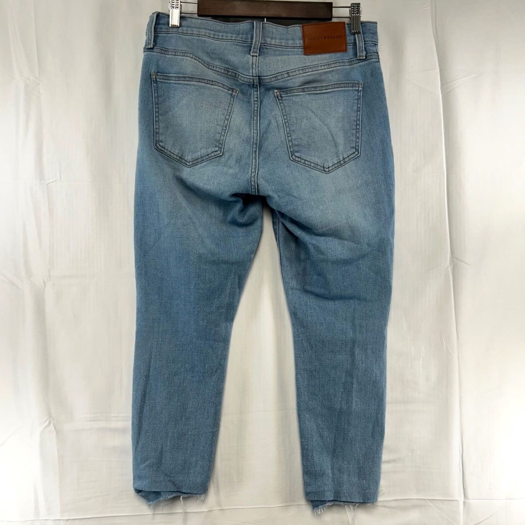 Lucky Brand Lucky Brand Ava Skinny Jeans Womens 8/29 Blue Mid Rise Raw Hem Size 30" / US 8 / IT 44 - 3 Thumbnail