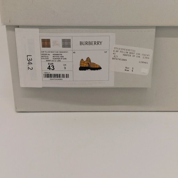 Burberry Burberry Men's Yellow Check Pillow Boots - EU44/US11 Size US 11 / EU 44 - 16 Thumbnail