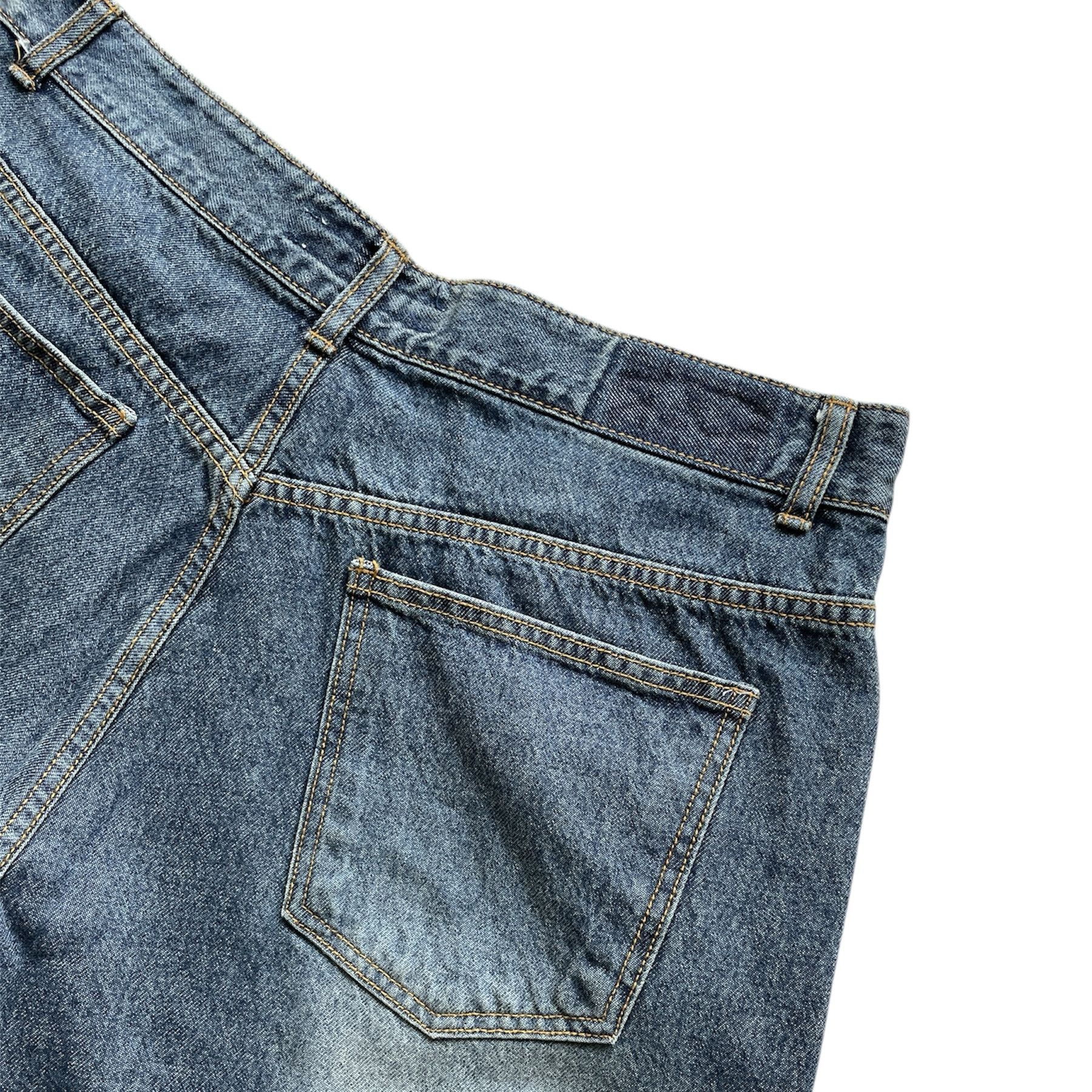 Japanese Brand Baggy skater hiphop washed denim jeans Size US 34 / EU 50 - 4 Thumbnail