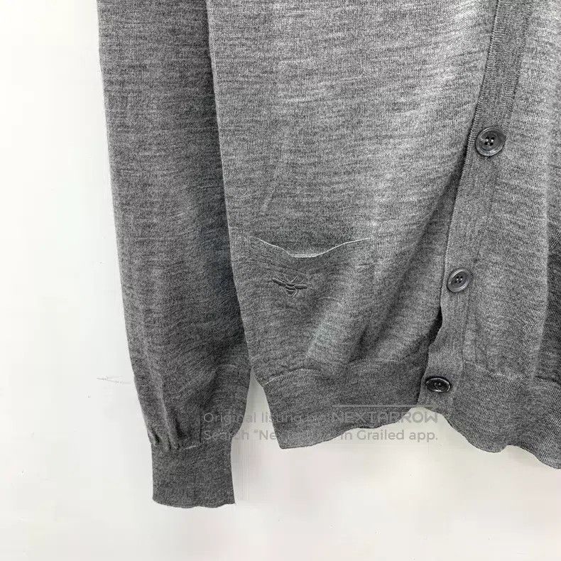 Dior Dior Dark gray bee embroidered wool V-neck single-breasted Size US S / EU 44-46 / 1 - 4 Thumbnail