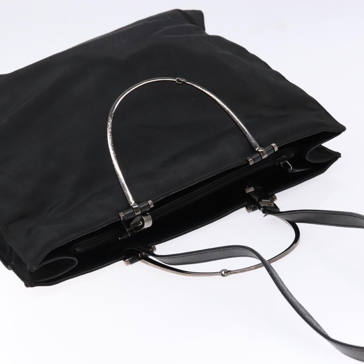 Gucci GUCCI Hand Bag Nylon Black Silver 002 1028 002 1028 Size ONE SIZE - 6 Thumbnail
