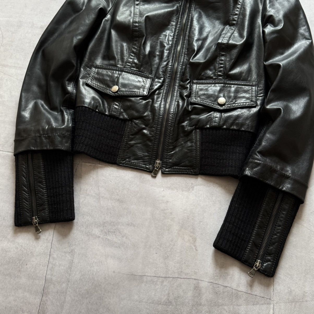 Patrizia Pepe Patrizia Pepe Leather Biker Jacket Zip Demeulemeester Vibe Size M / US 6-8 / IT 42-44 - 2 Thumbnail