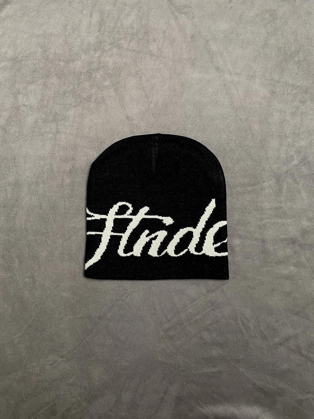 Other Strides JP Splatter Graphic No Cuff Black Beanie Hats OS Size ONE SIZE - 1 Thumbnail