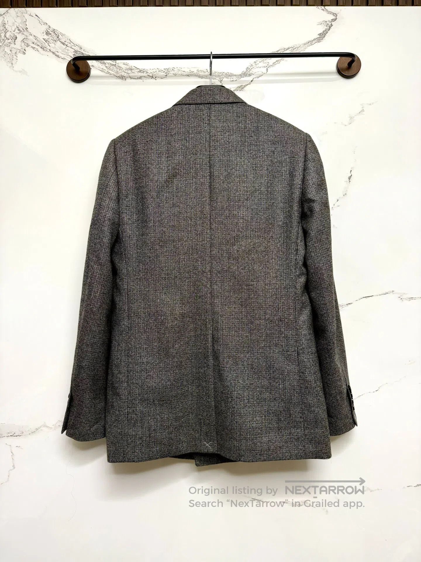 Celine CELINE Grey Snowflake Double-Breasted Peak Lapel Blazer Ja Size S / US 4 / IT 40 - 3 Thumbnail