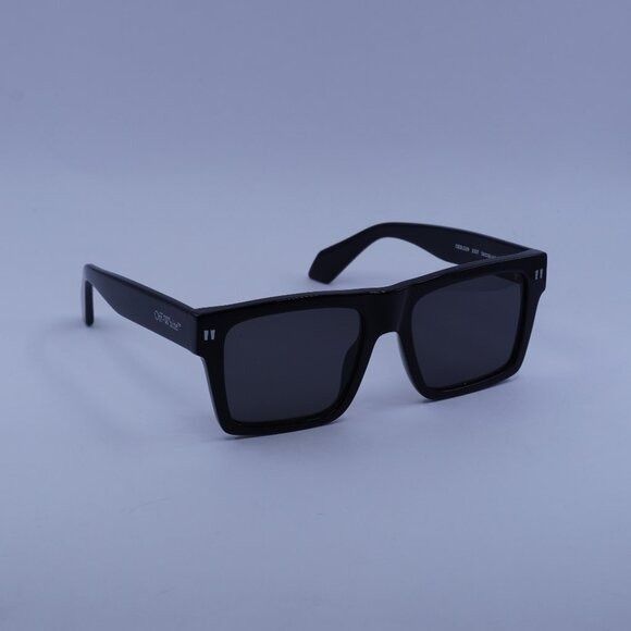 Off-White Off-White OERI109 LAWTON 1007 Sunglasses Black Square Frame Size ONE SIZE - 1 Thumbnail