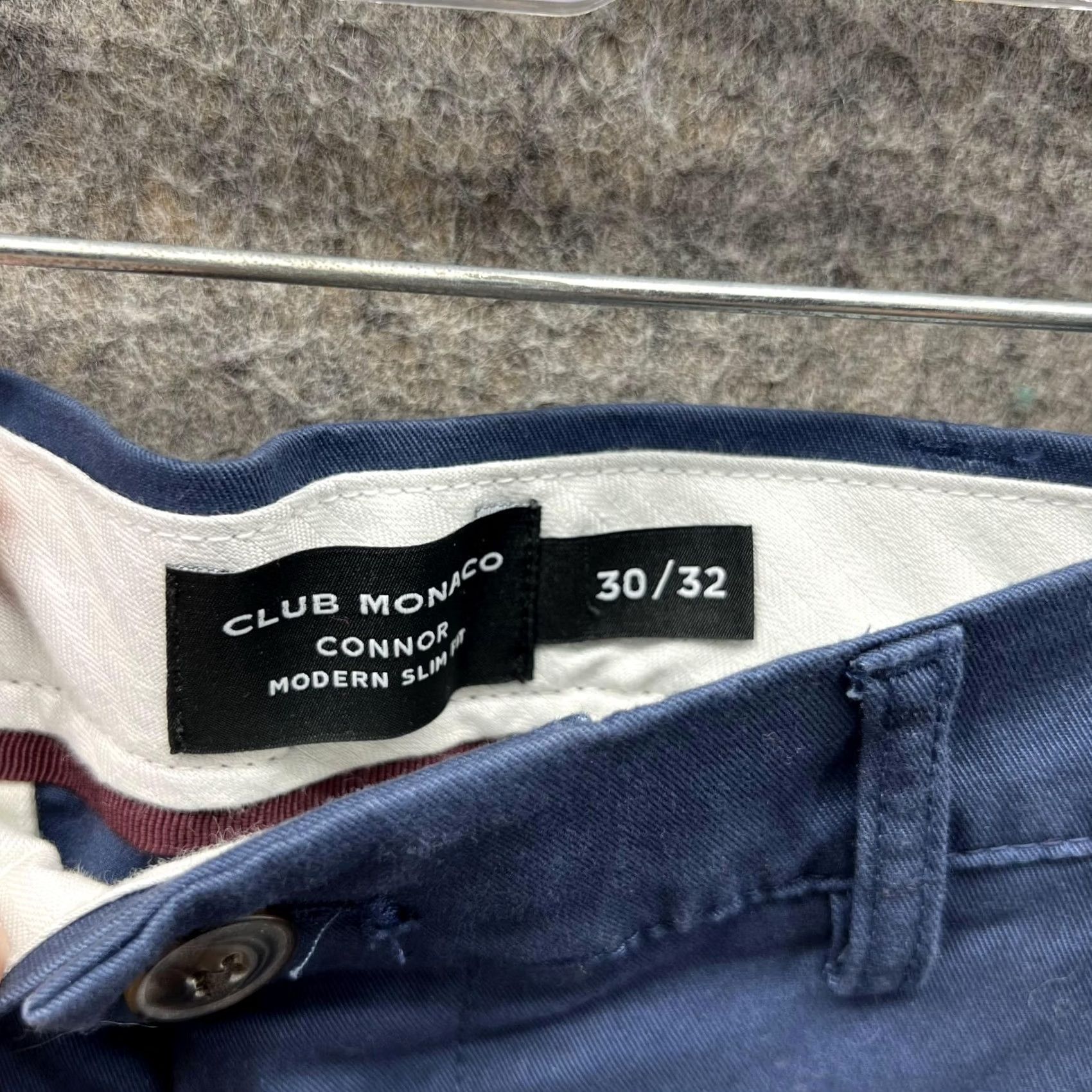 Club Monaco VINTAGE? No — Club Monaco Pants Men 30x30 Adult Blue Navy Chino Flat Front Modern Slim Fit Shirt Size US 30 / EU 46 - 7 Thumbnail