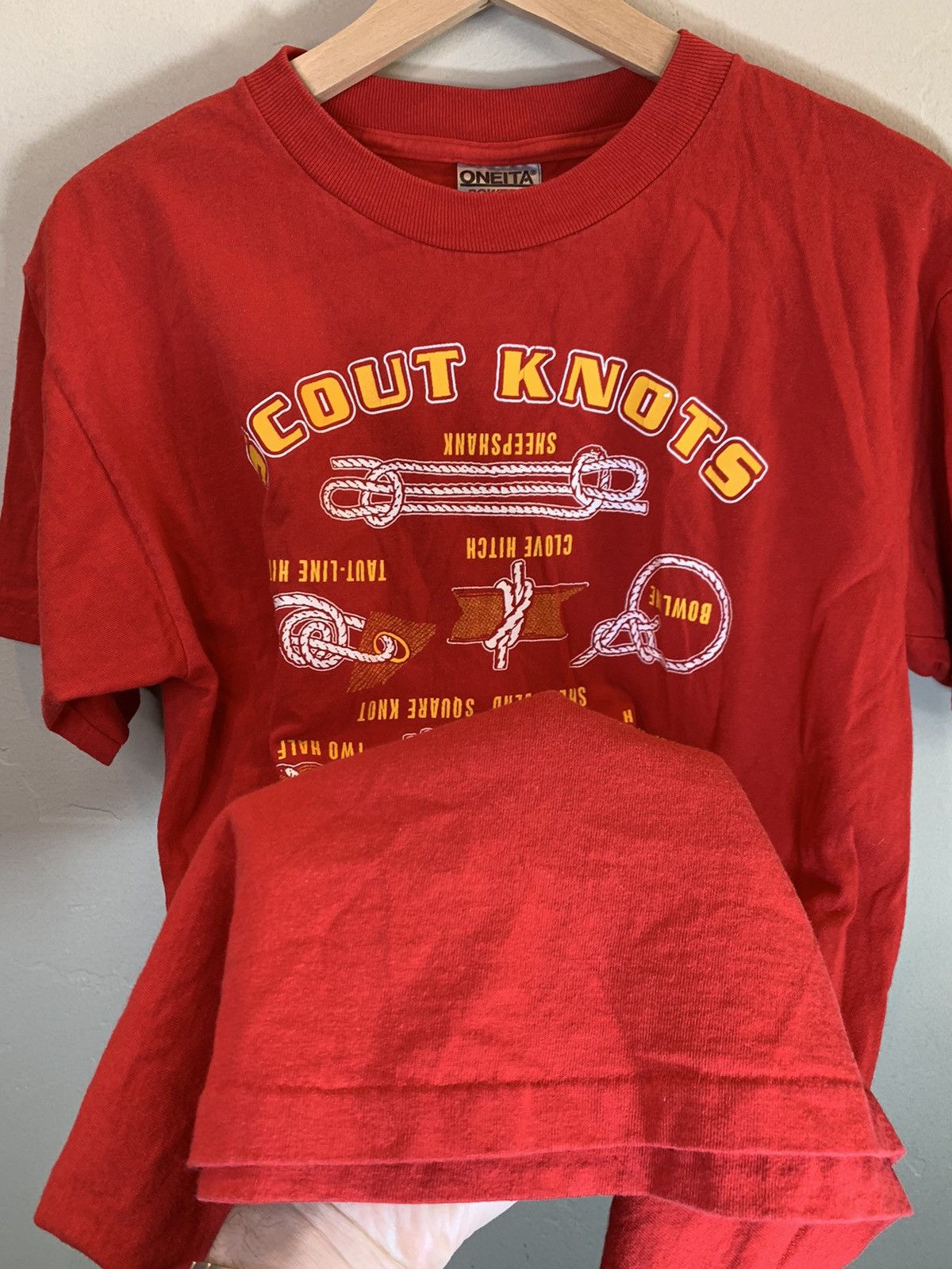 Vintage *RARE* Vintage 80’s Scout Knots Tying Single Stitch T-Shirt Size US M / EU 48-50 / 2 - 4 Thumbnail