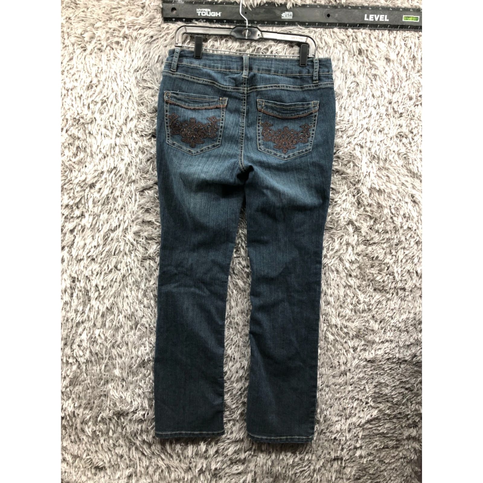 Vintage Sonoma Jeans Main Rise Demi Boot Women Size 8 Medium Wash Blue Fashion Denim 5-Pocket Regular Fit Womens Shoes? Size 30" / US 8 / IT 44 - 6 Thumbnail