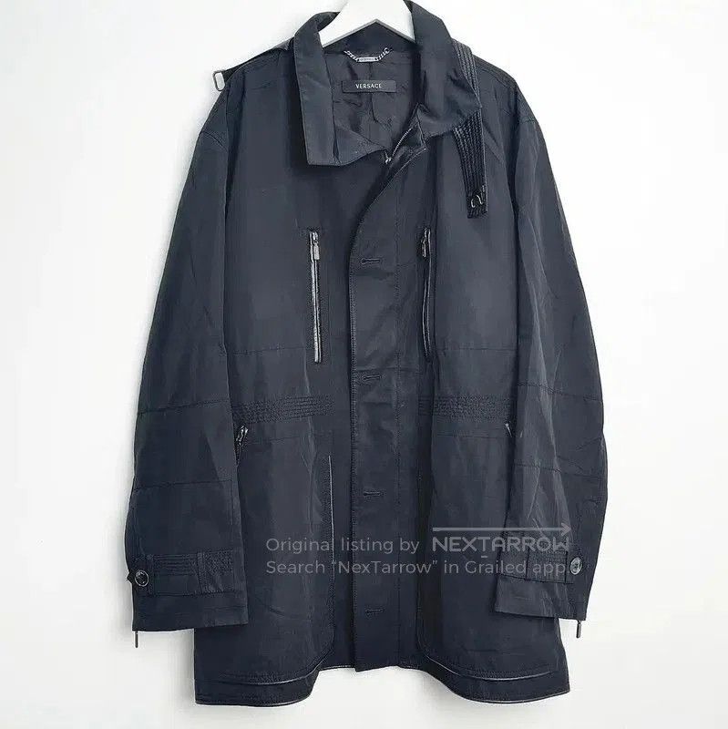Versace Black Men's Outerwear Jacket XL .