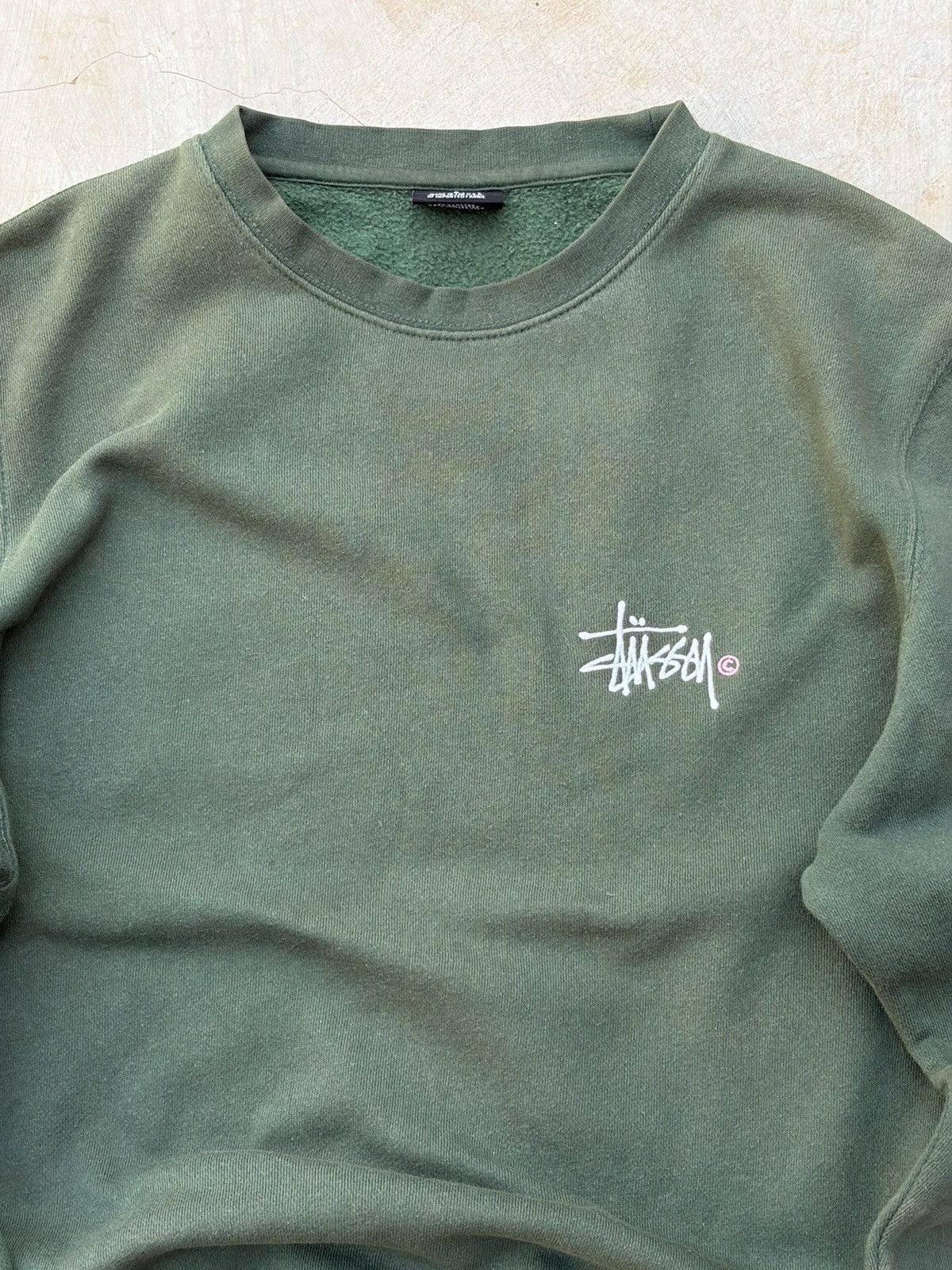 Stussy Vintage 00s Stussy Stock Logo Crewneck Sweatshirt Size US M / EU 48-50 / 2 - 2 Thumbnail