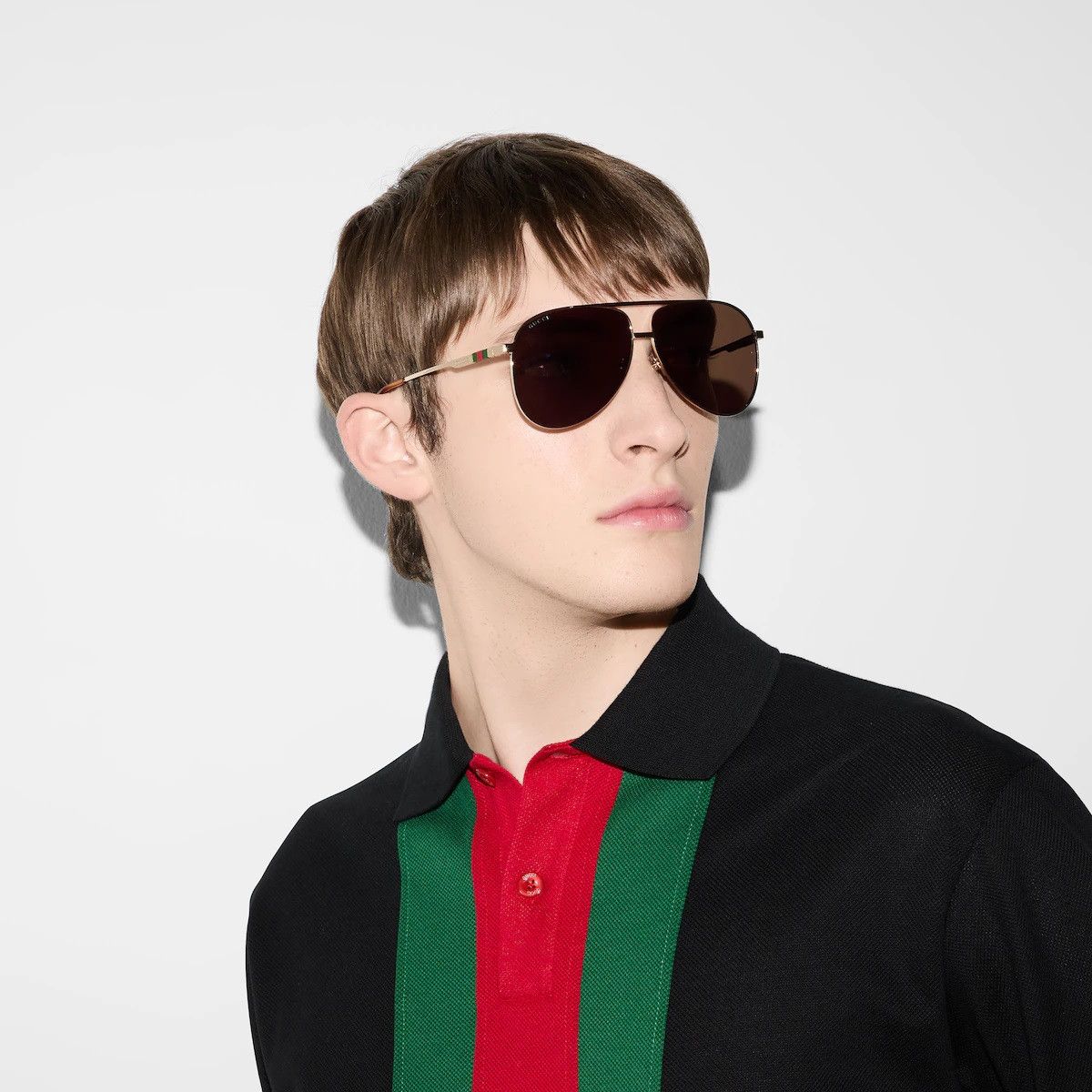Gucci NEW Gucci GG1677S 005 Pilot Unisex Sunglasses Size ONE SIZE - 10 Thumbnail