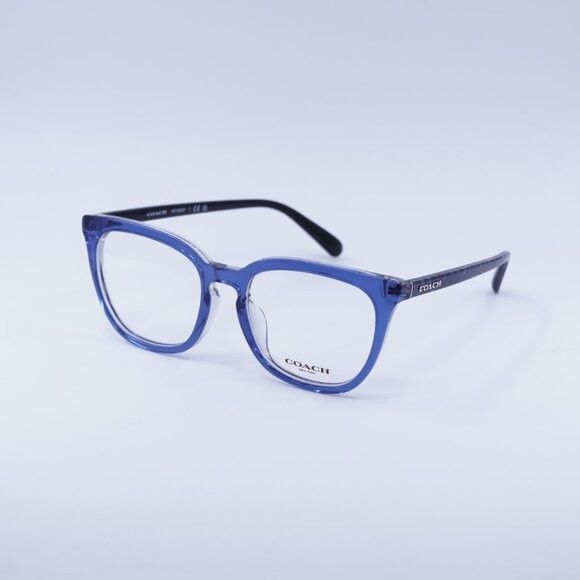 Coach Coach HC6222F 5787 Eyeglasses Blue 53mm Square Frame Size ONE SIZE - 8 Thumbnail