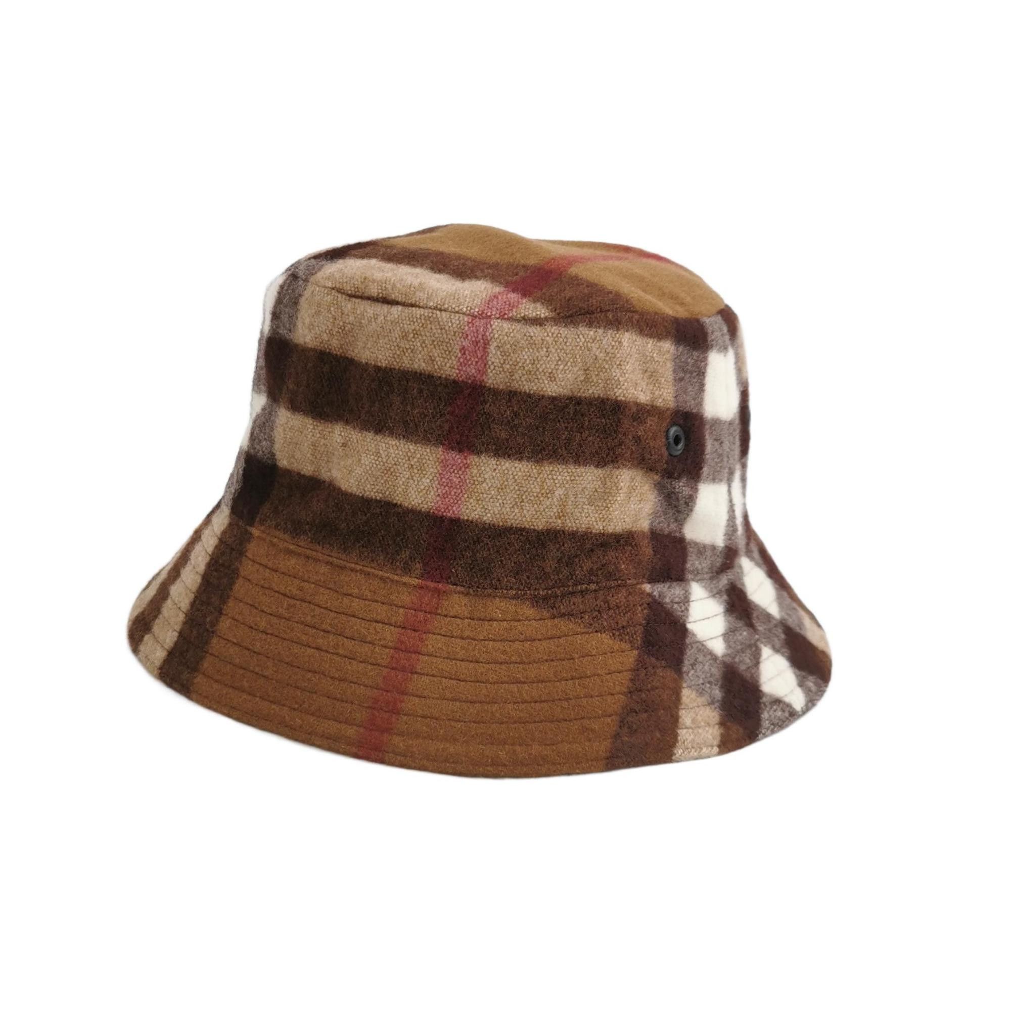 Burberry Burberry Check Wool Bucket Hat Size L Size ONE SIZE - 1 Thumbnail