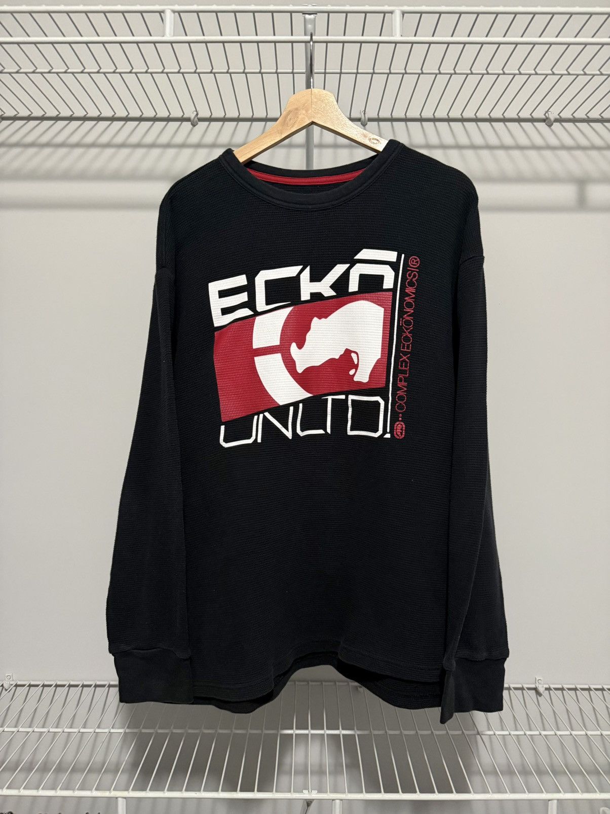 Ecko Unltd. × Vintage Ecko Unltd Complex Eckonomics Thermal Longsleeve Size US XL / EU 56 / 4 - 1 Thumbnail