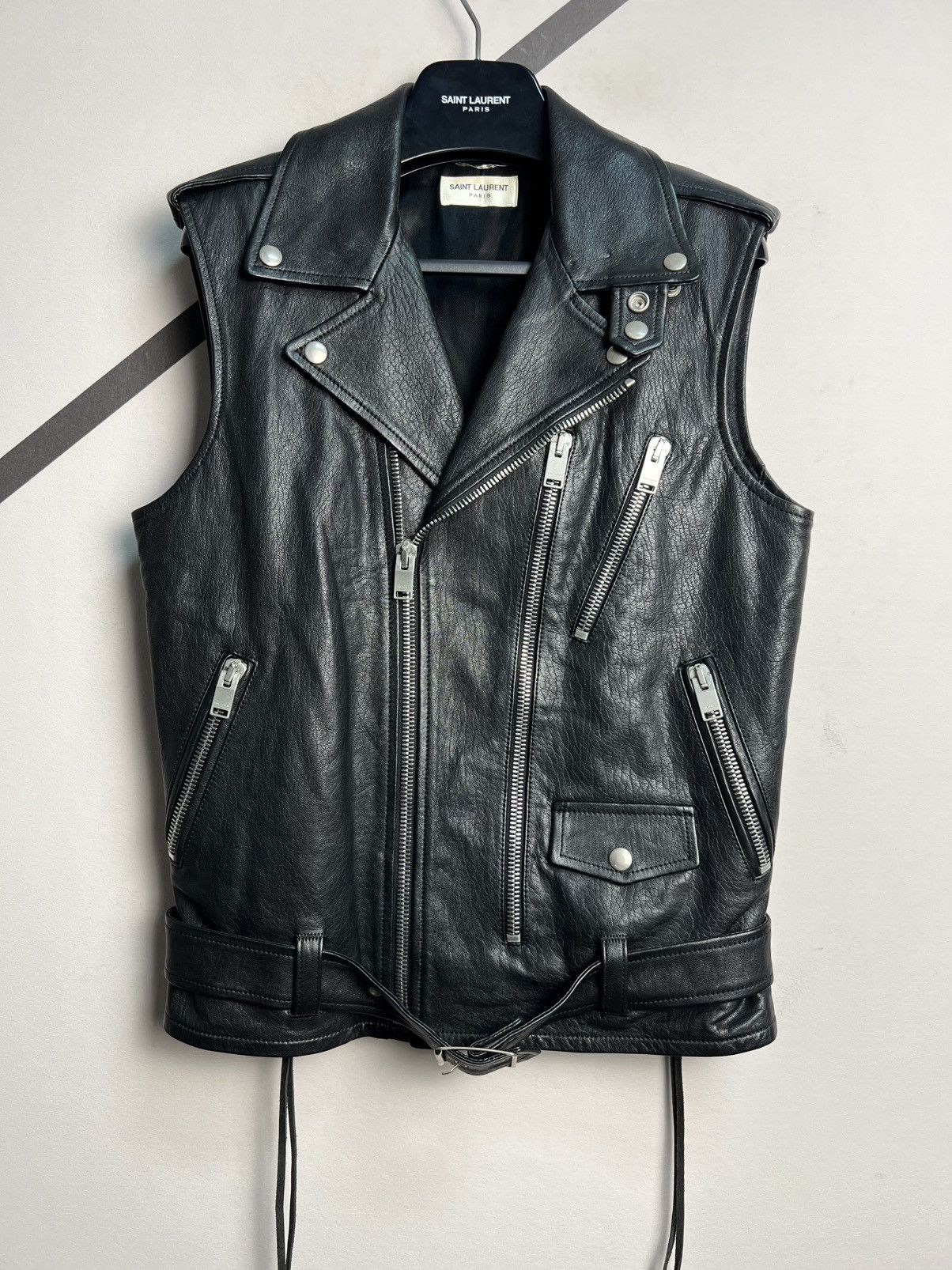 Saint Laurent Paris SS14 L17 Leather Vest sz 46 Size US S / EU 44-46 / 1 - 1 Thumbnail