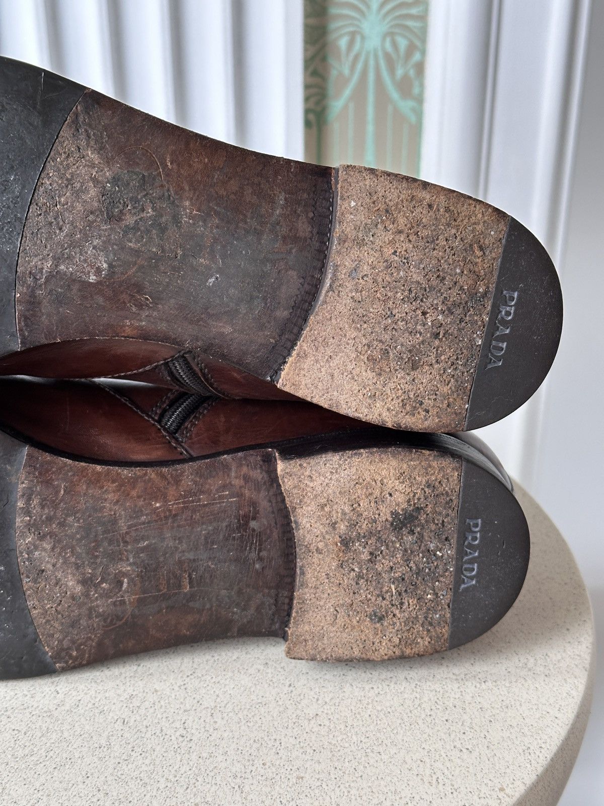 Prada PRADA Zip Brown Leather Perforation Boots Size: 8,5 / 42,5 Size US 8.5 / EU 41-42 - 16 Thumbnail