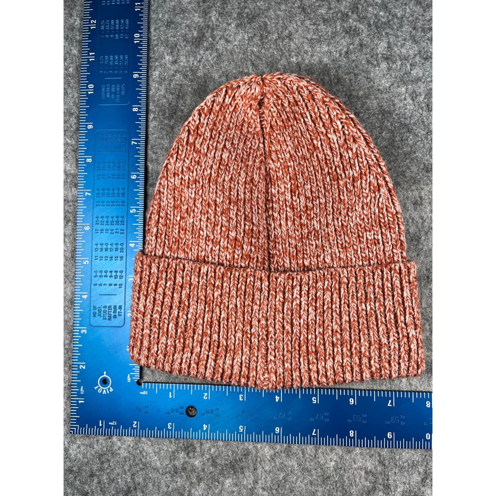 Old Navy Old Navy Beanie Adult One Size Orange White Knit Embroider 100% Polyester Hat Beanie Mens One Size Orange Knit 100% Polyester Old Navy Size ONE SIZE - 3 Thumbnail