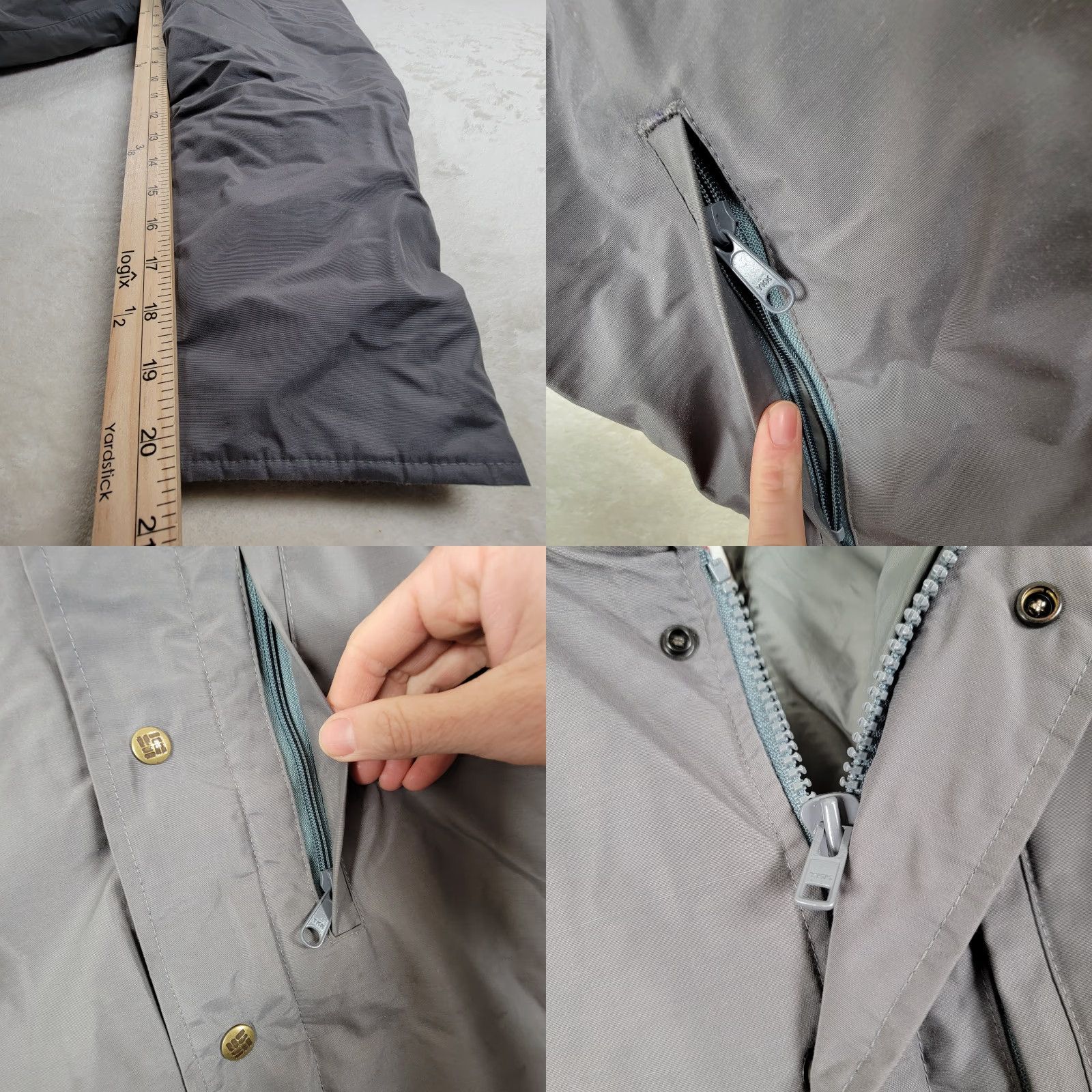 Vintage VINTAGE Columbia Men's Jacket Coat Gore Tex Winter Gray XL Water Resistant Skiing WARM Stand-Up Collar Zip Size US XL / EU 56 / 4 - 9 Thumbnail