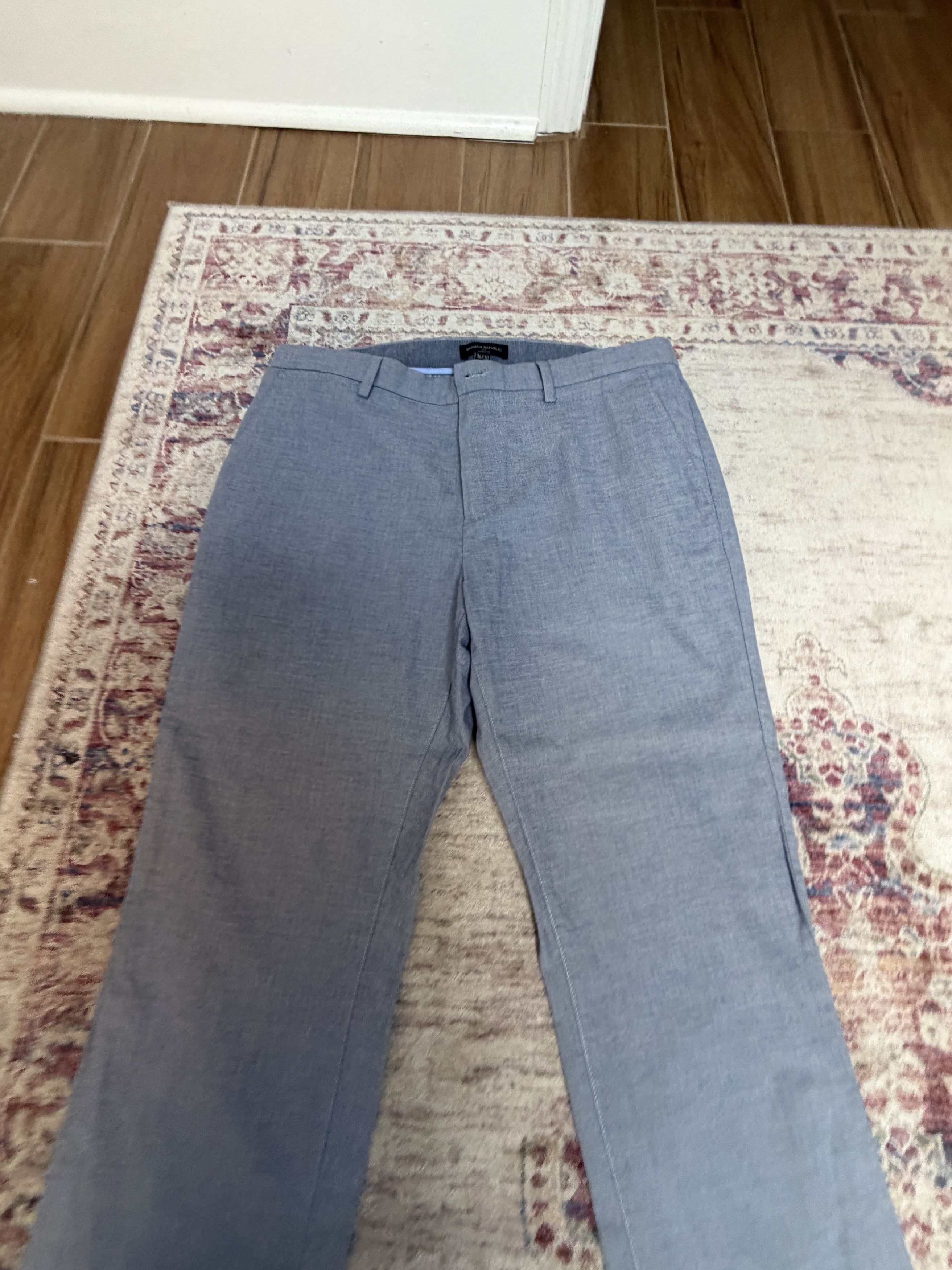 Banana Republic Banana Republic Men's Light Gray Aiden Fit Pants Size US 36 / EU 52 - 2 Thumbnail
