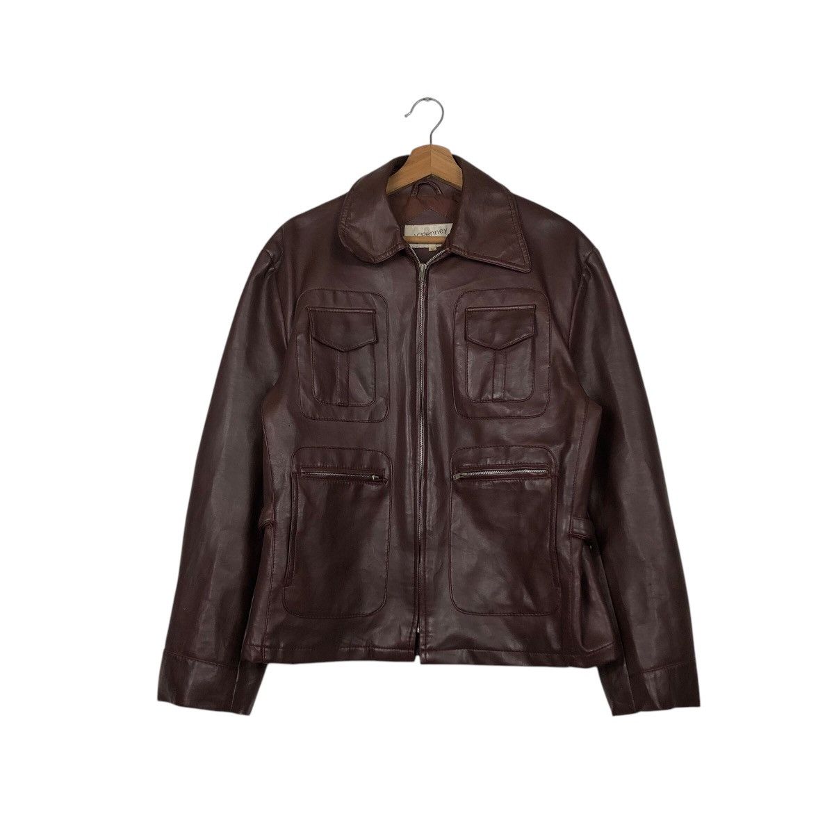 Japanese Brand 📌Vintage Soft Leather Biker Jacket JcPenny Issey Miyake Size US L / EU 52-54 / 3 - 2 Thumbnail