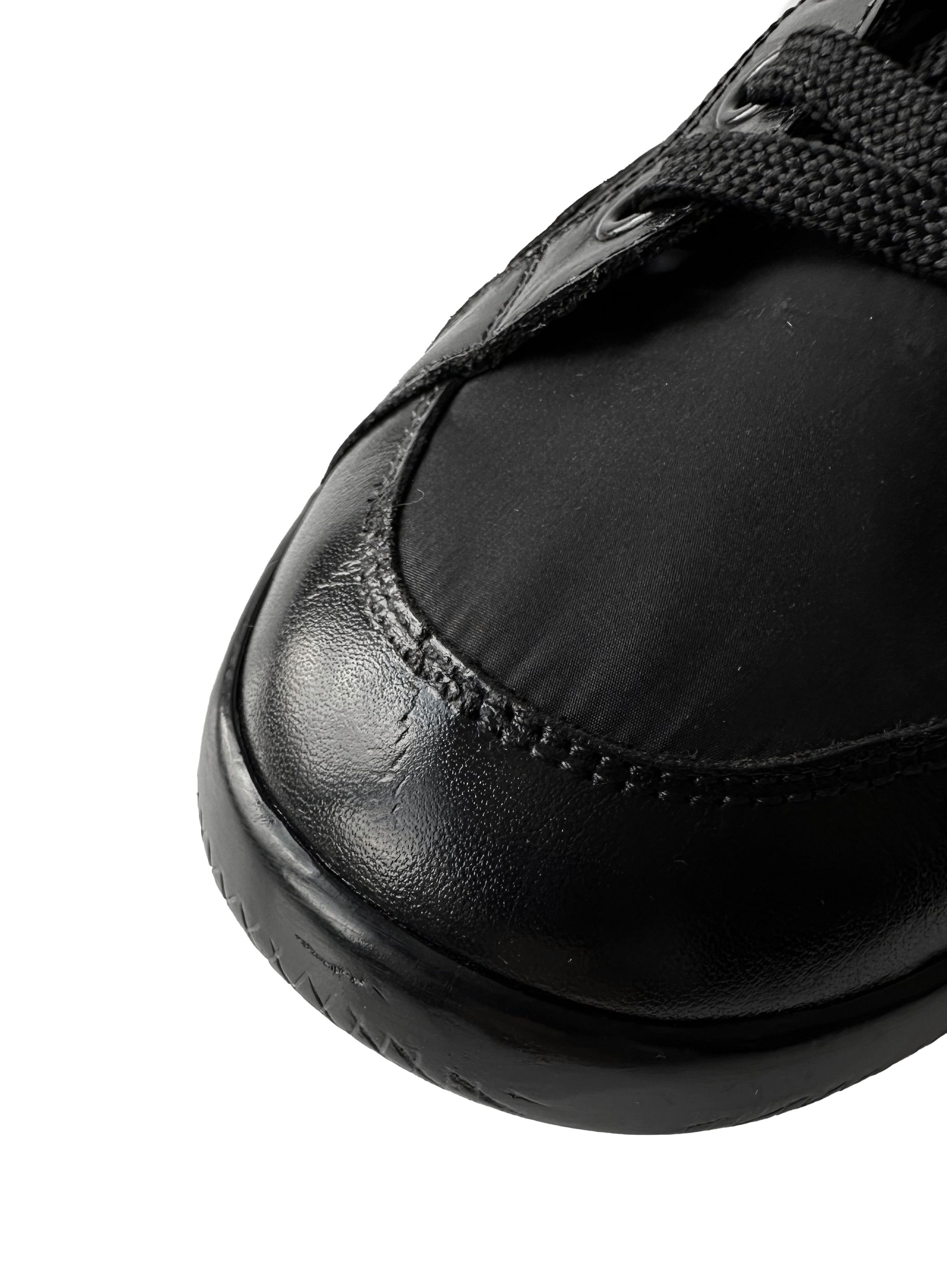 Prada Prada black leather/nylon hitop sneakers Size US 8 / EU 41 - 7 Thumbnail