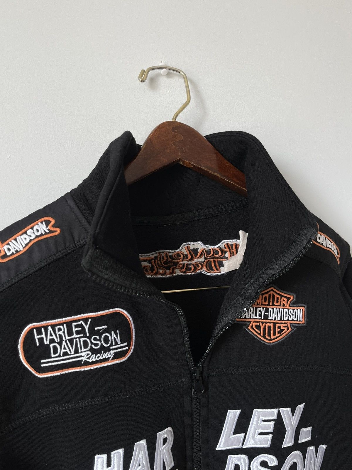 Harley Davidson Vintage Harley Davidson Y2k Moto Racing Zip Up Sweatshirt Size US M / EU 48-50 / 2 - 6 Thumbnail