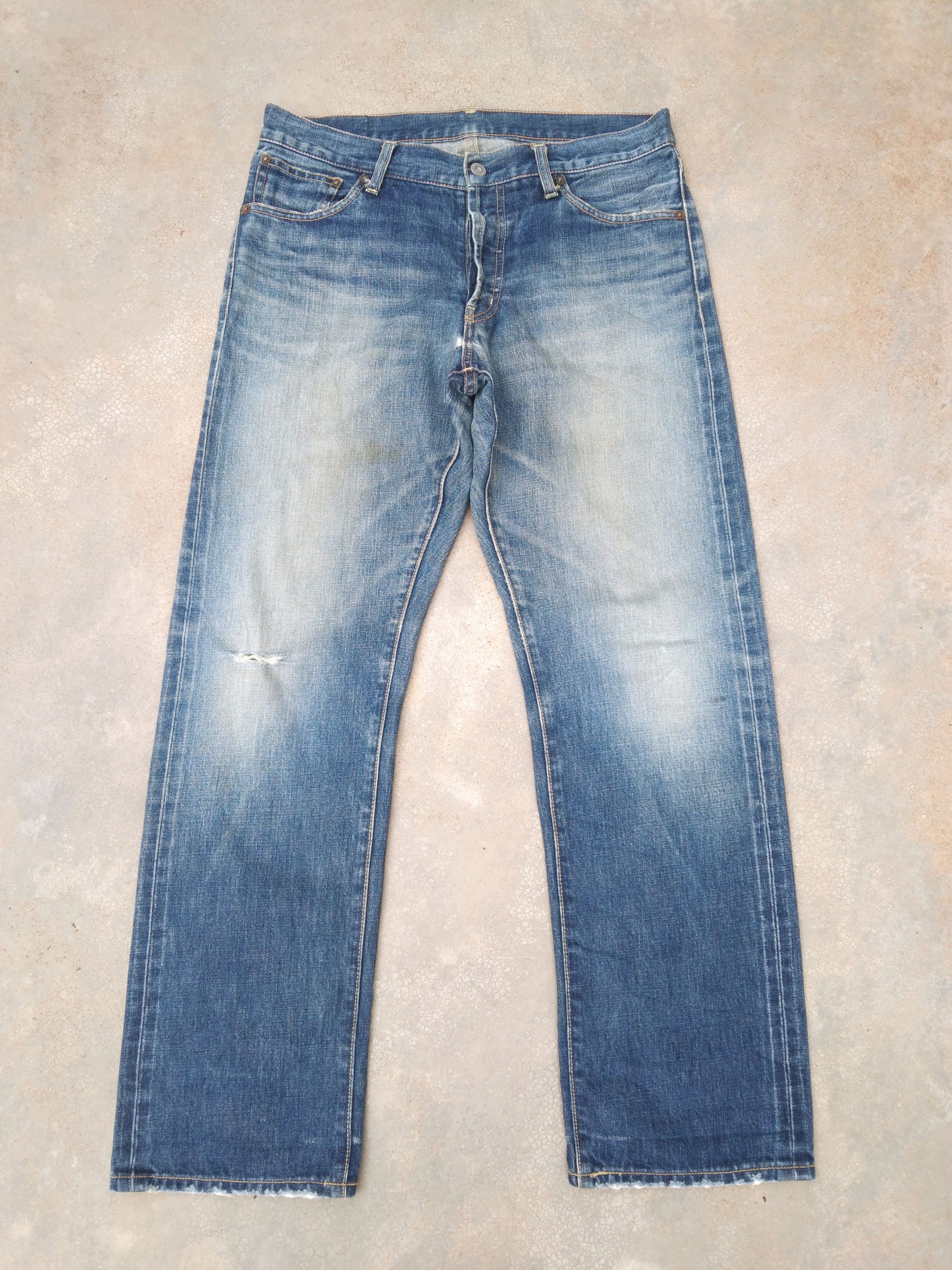 Japanese Brand Vintage Redline Journal Standard Rusty Wash Selvedge Jeans Size US 32 / EU 48 - 1 Thumbnail