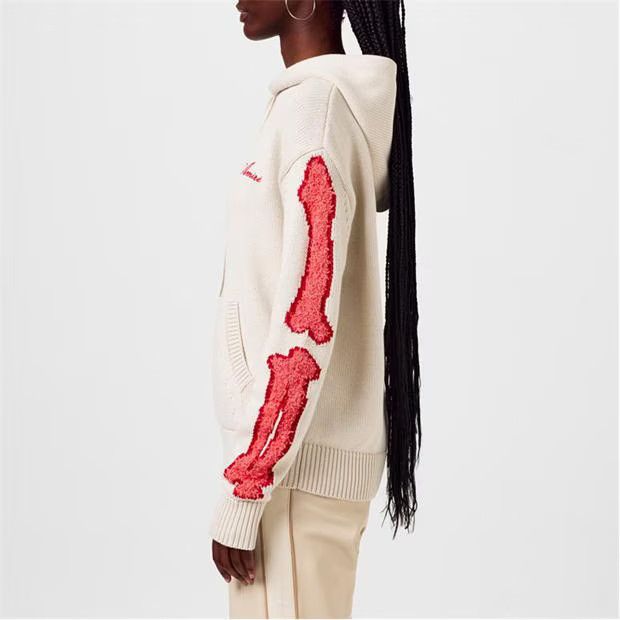 Amiri o1g2r1mq0824 Hoodie in Off White & Red Size L / US 10 / IT 46 - 4 Thumbnail