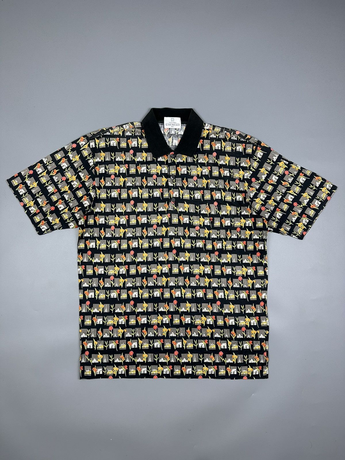 Givenchy Vintage Gentlemen Givenchy Paris Floral Monument Shirt Size US L / EU 52-54 / 3 - 1 Thumbnail